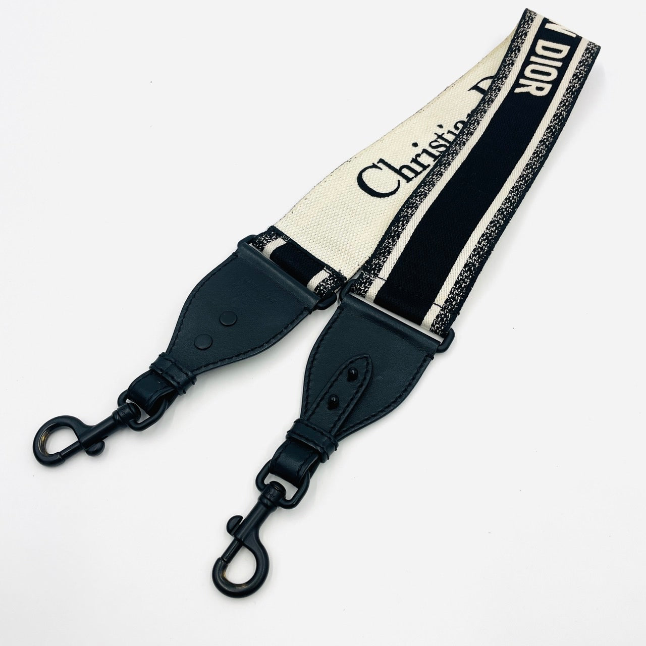 DIOR Embroidered Shoulder Strap Black