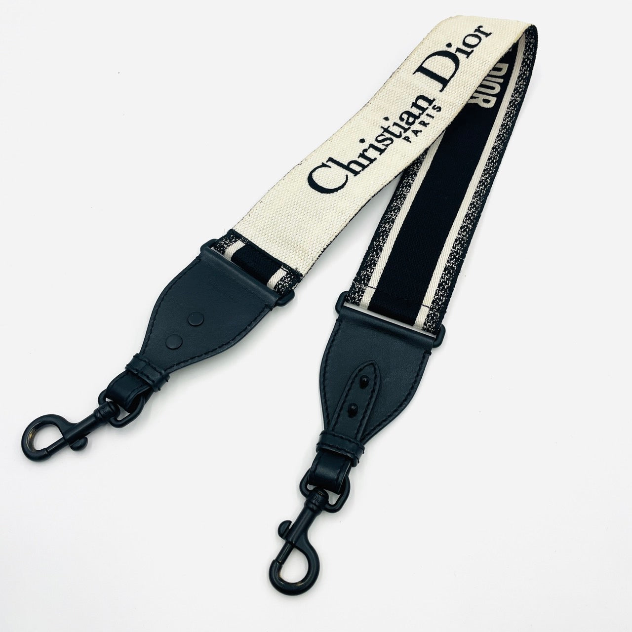 DIOR Embroidered Shoulder Strap Black