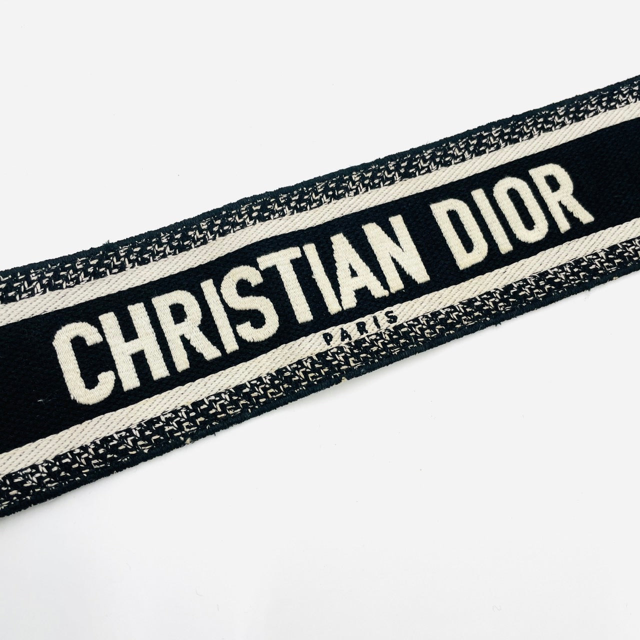 DIOR Embroidered Shoulder Strap Black