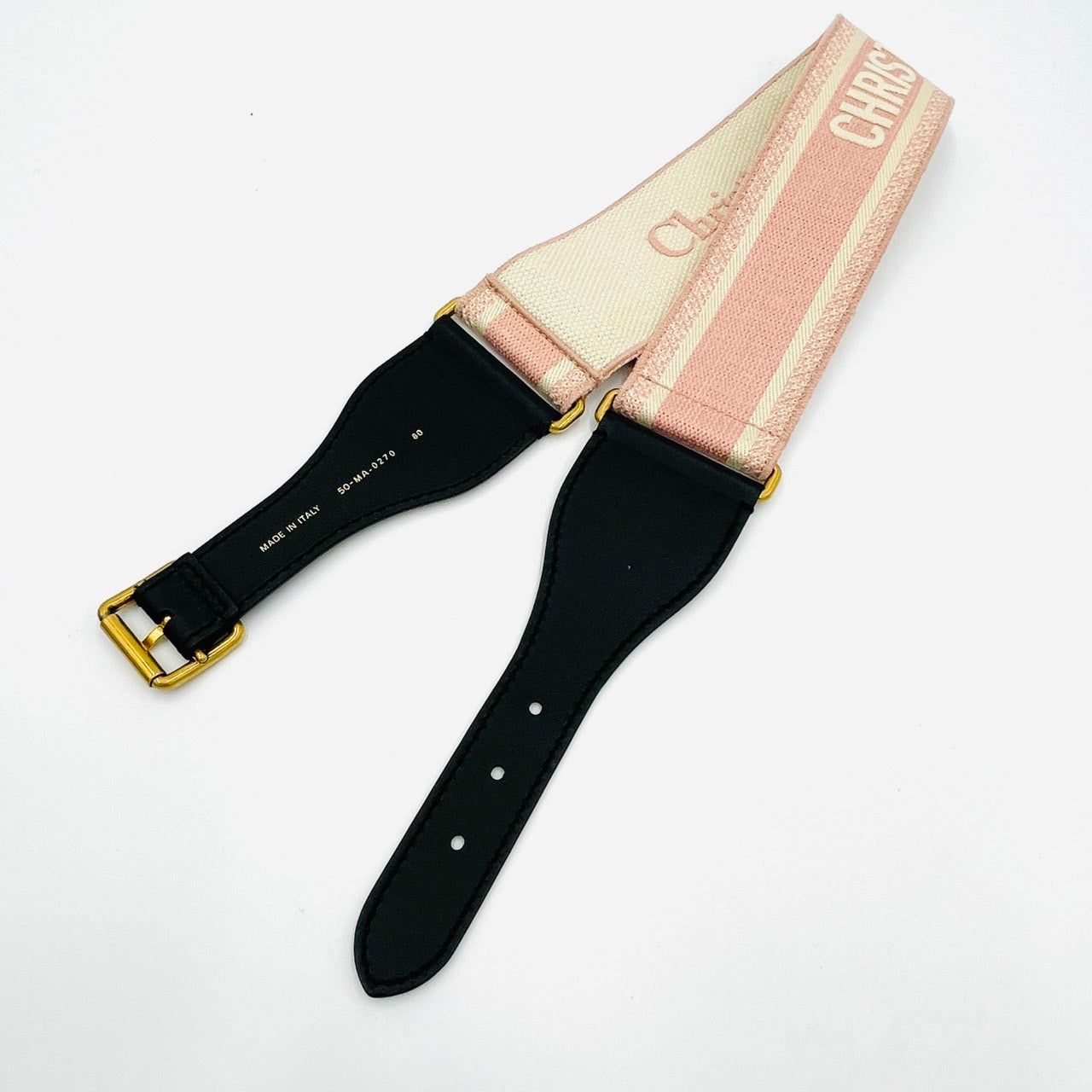 DIOR Embroidered Belt Pink