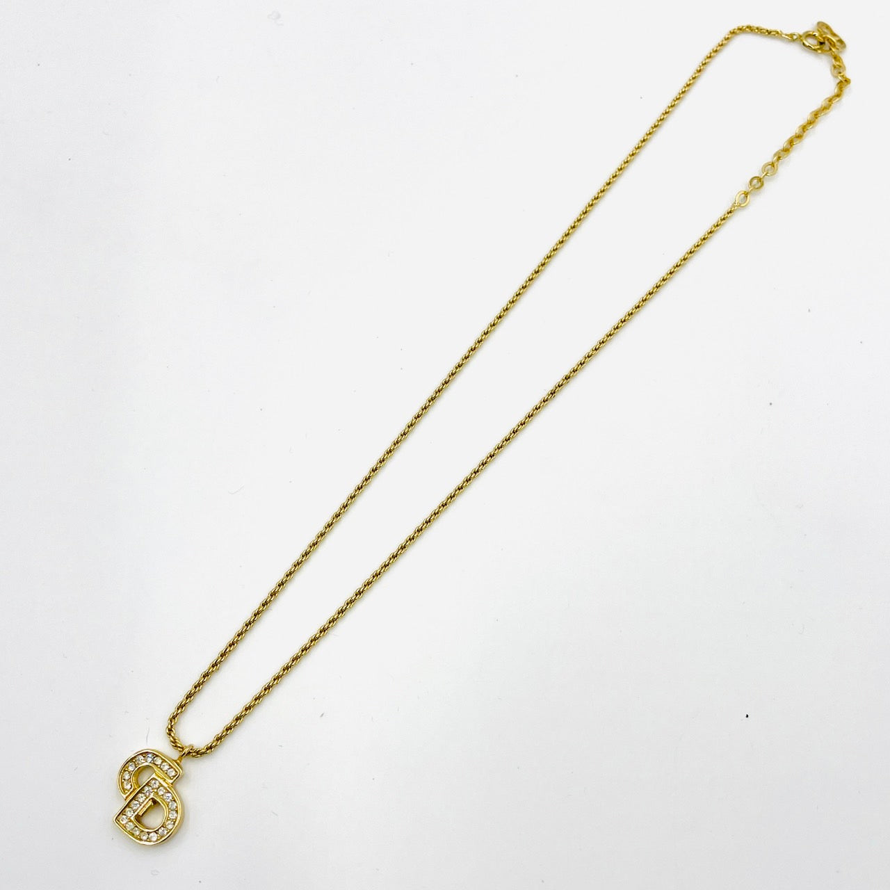Christian Dior logo Necklace Gold