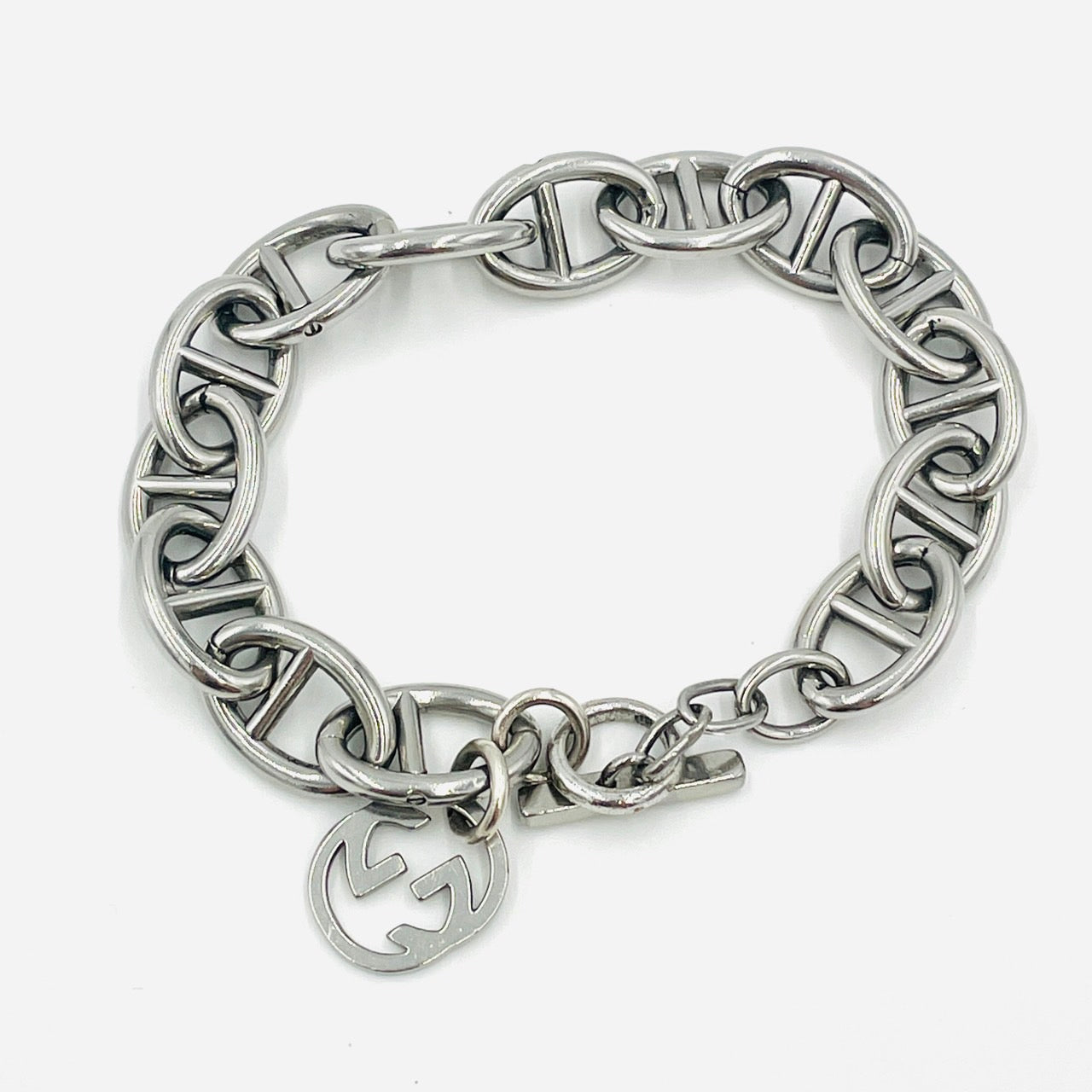 GUCCI Anchor Chain Bracelet Silver