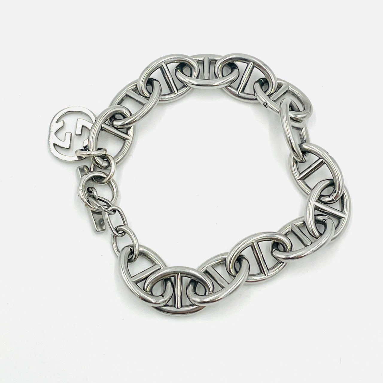 GUCCI Anchor Chain Bracelet Silver