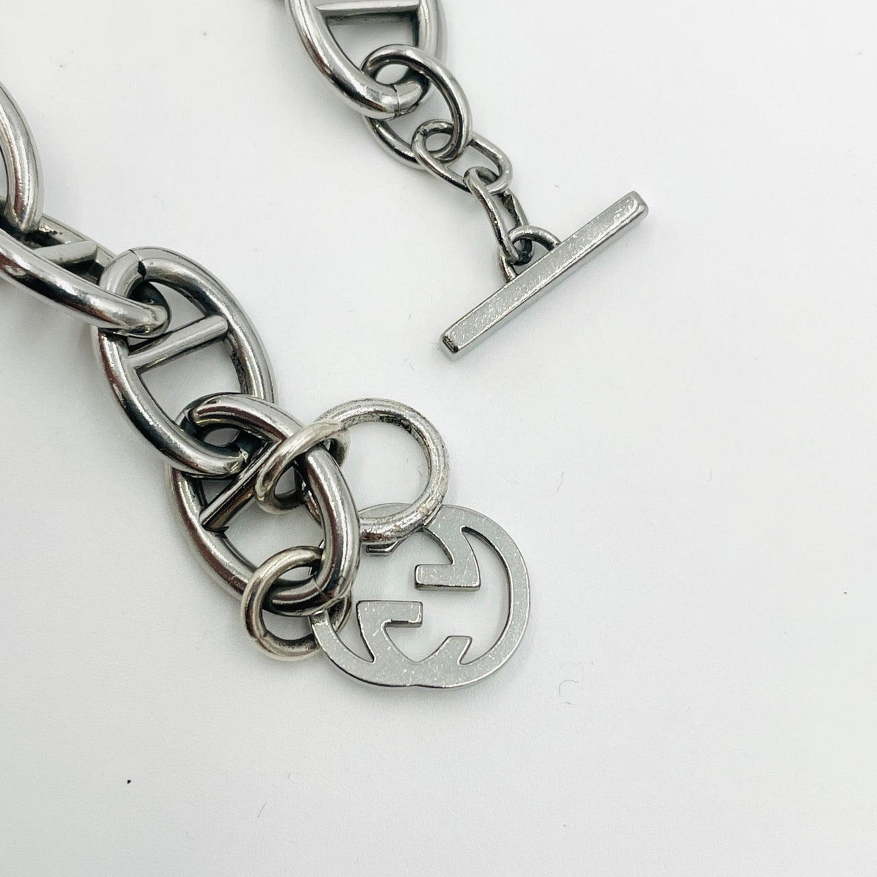GUCCI Anchor Chain Bracelet Silver