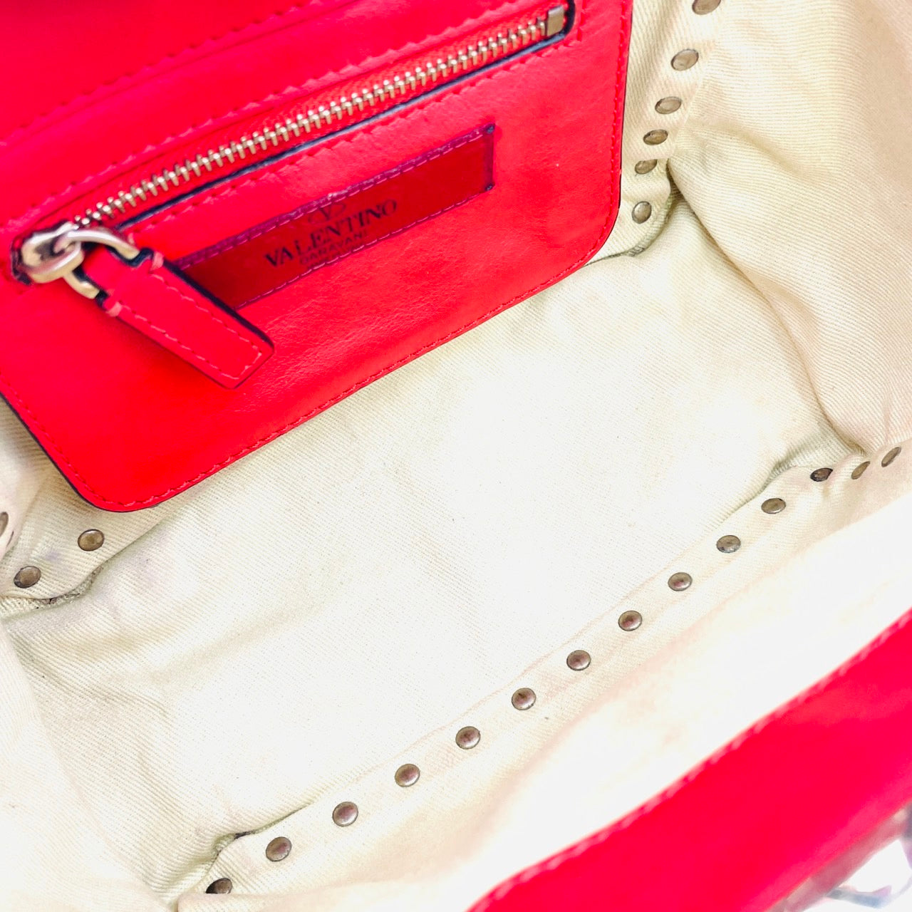VALENTINO Hand bag Leather Red 2way
