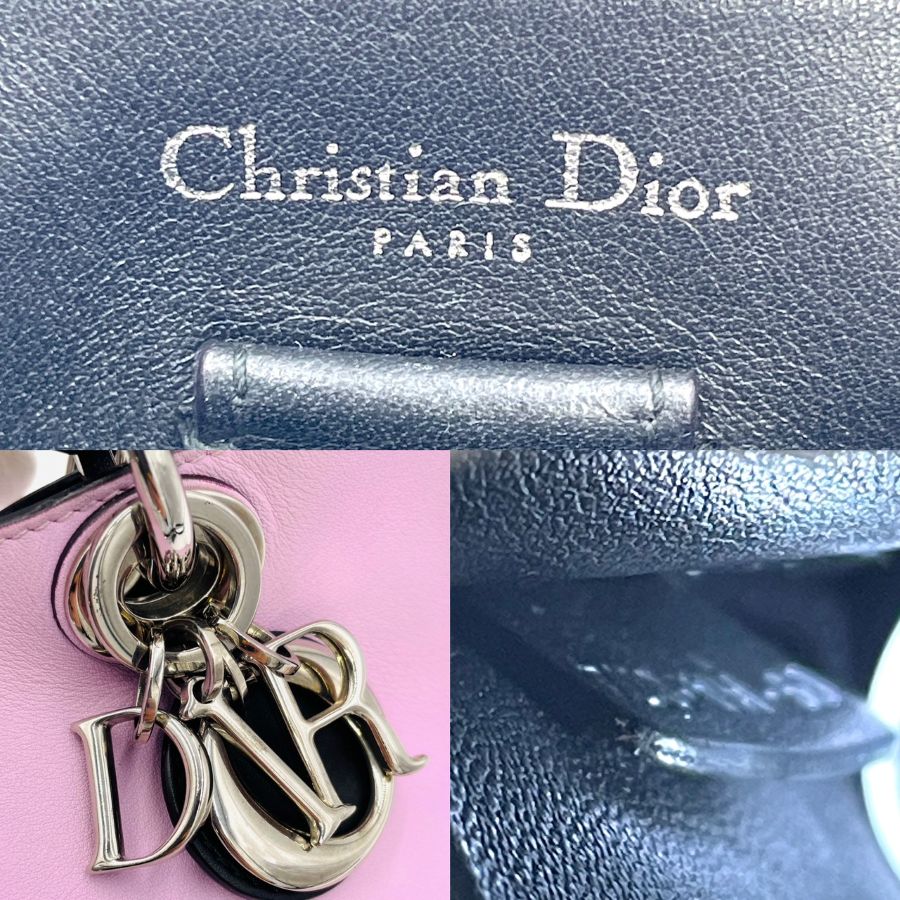 DIOR Diorissimo Leather Pink 2-way Handbag