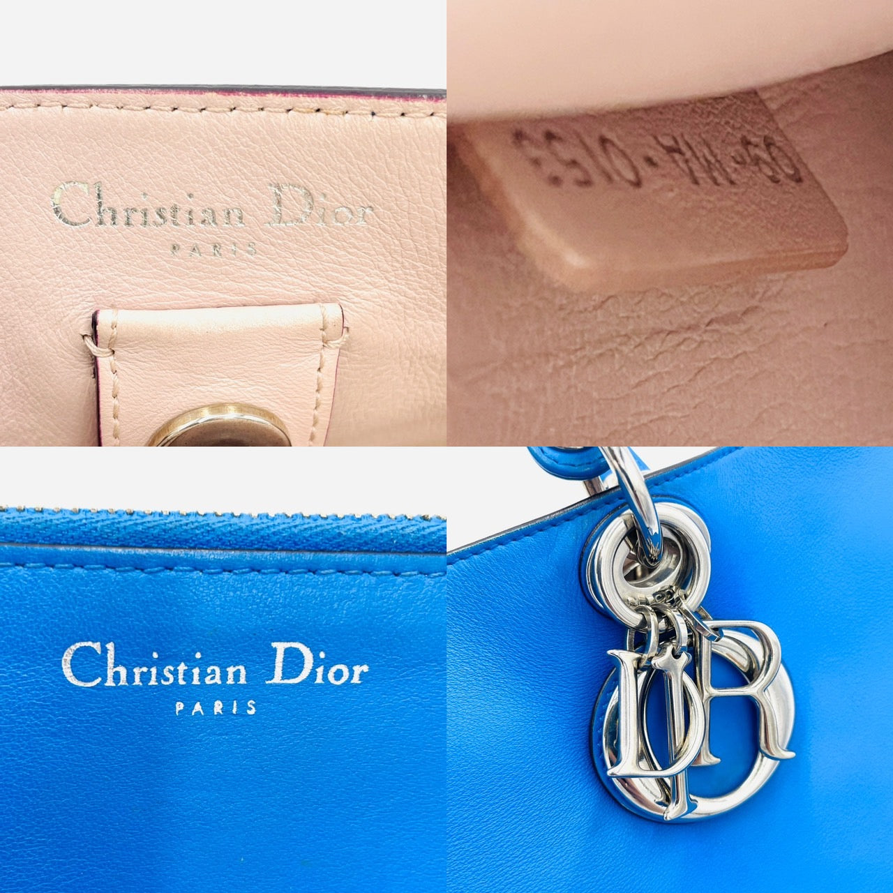 DIOR Diorissimo Leather Blue 2-way Handbag