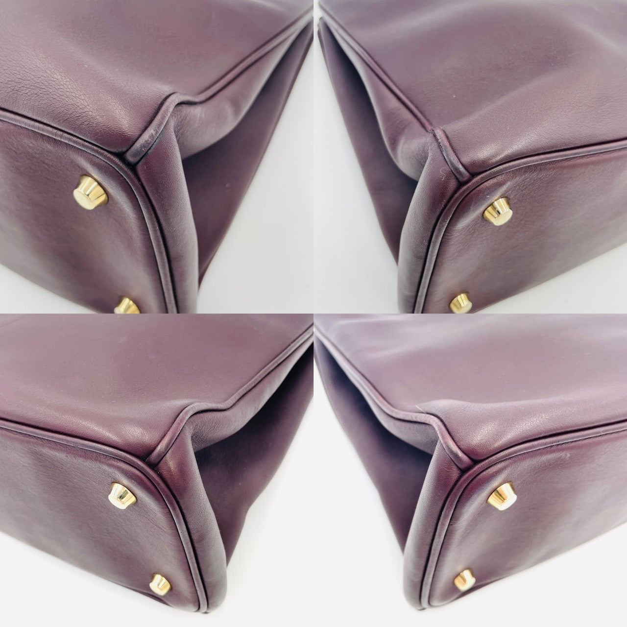 DIOR Diorissimo Leather Eggplant DarkPurple 2-way Handbag