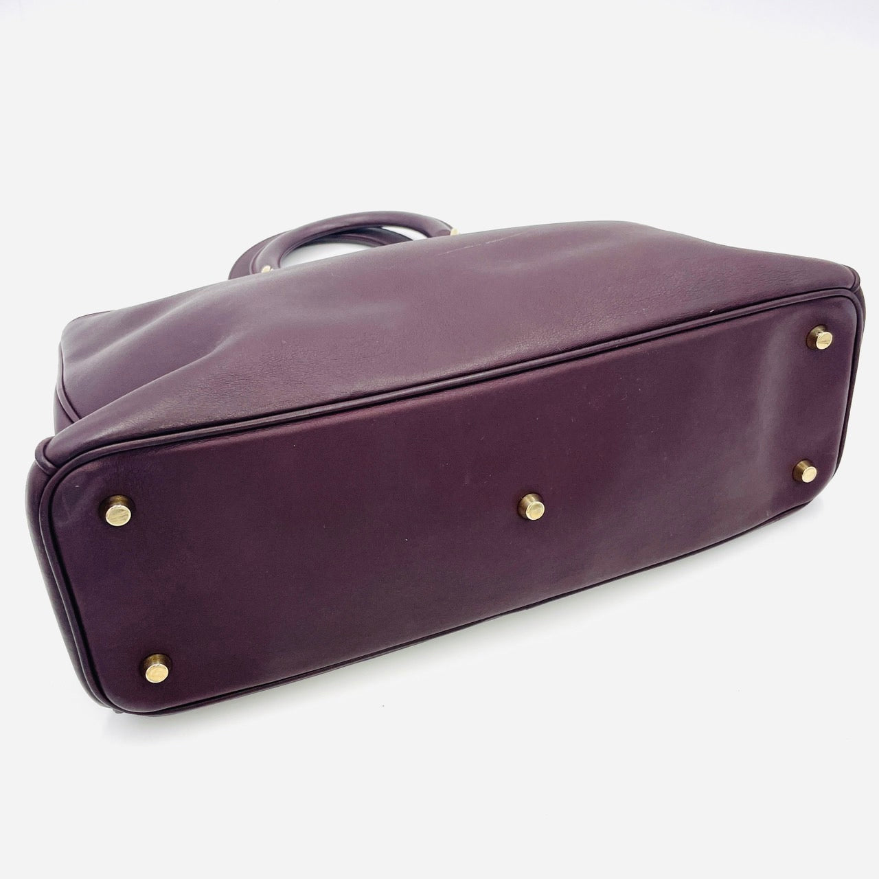 DIOR Diorissimo Leather Eggplant DarkPurple 2-way Handbag