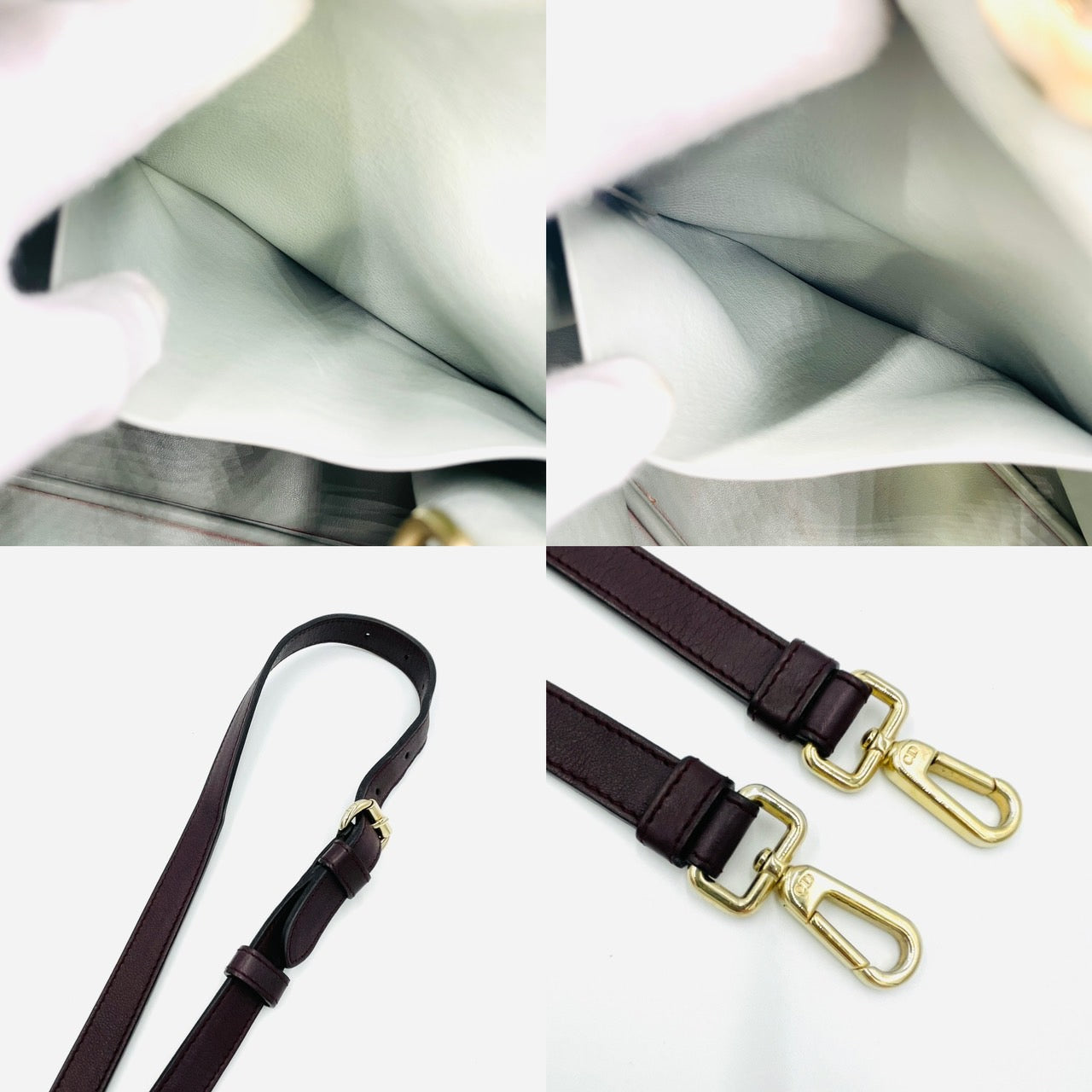 DIOR Diorissimo Leather Eggplant DarkPurple 2-way Handbag