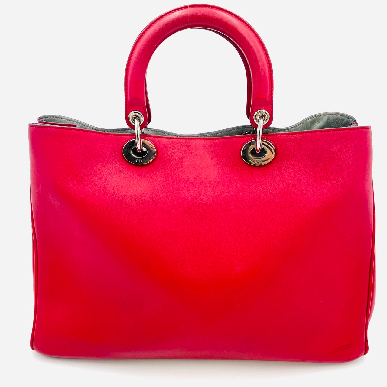 DIOR Diorissimo Leather Red 2-way Handbag