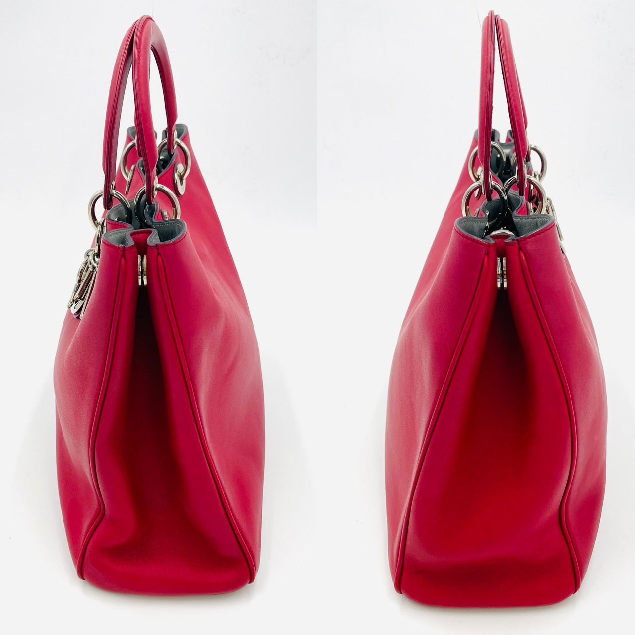 DIOR Diorissimo Leather Red 2-way Handbag