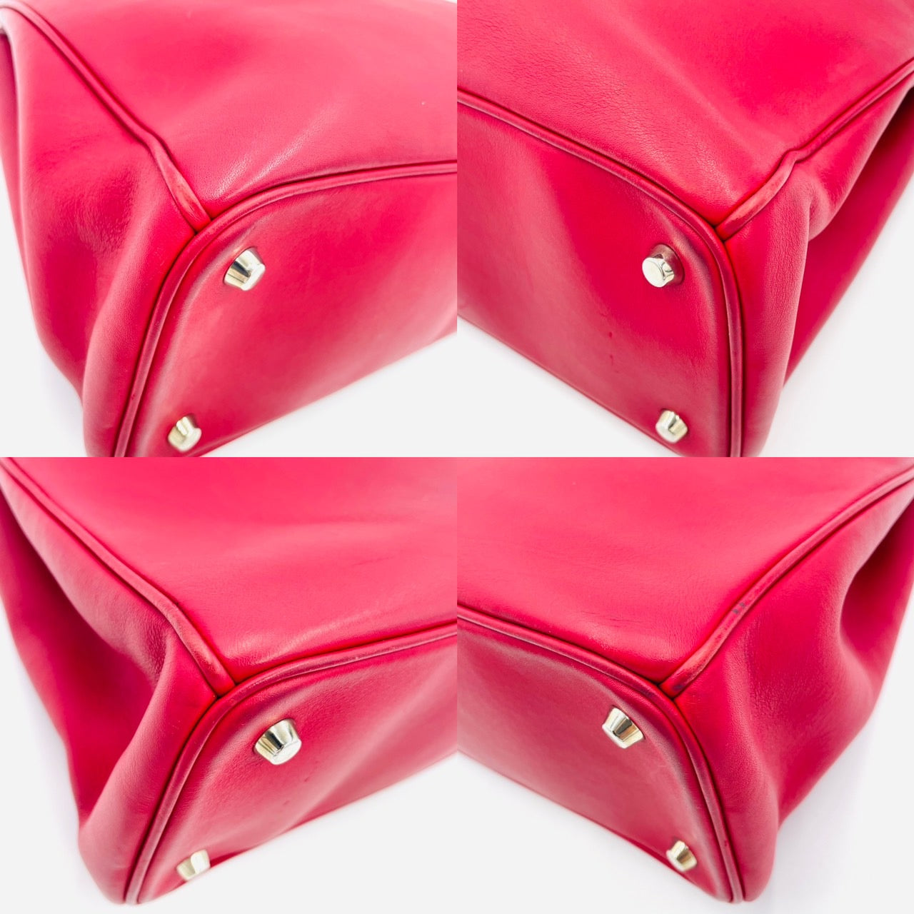 DIOR Diorissimo Leather Red 2-way Handbag