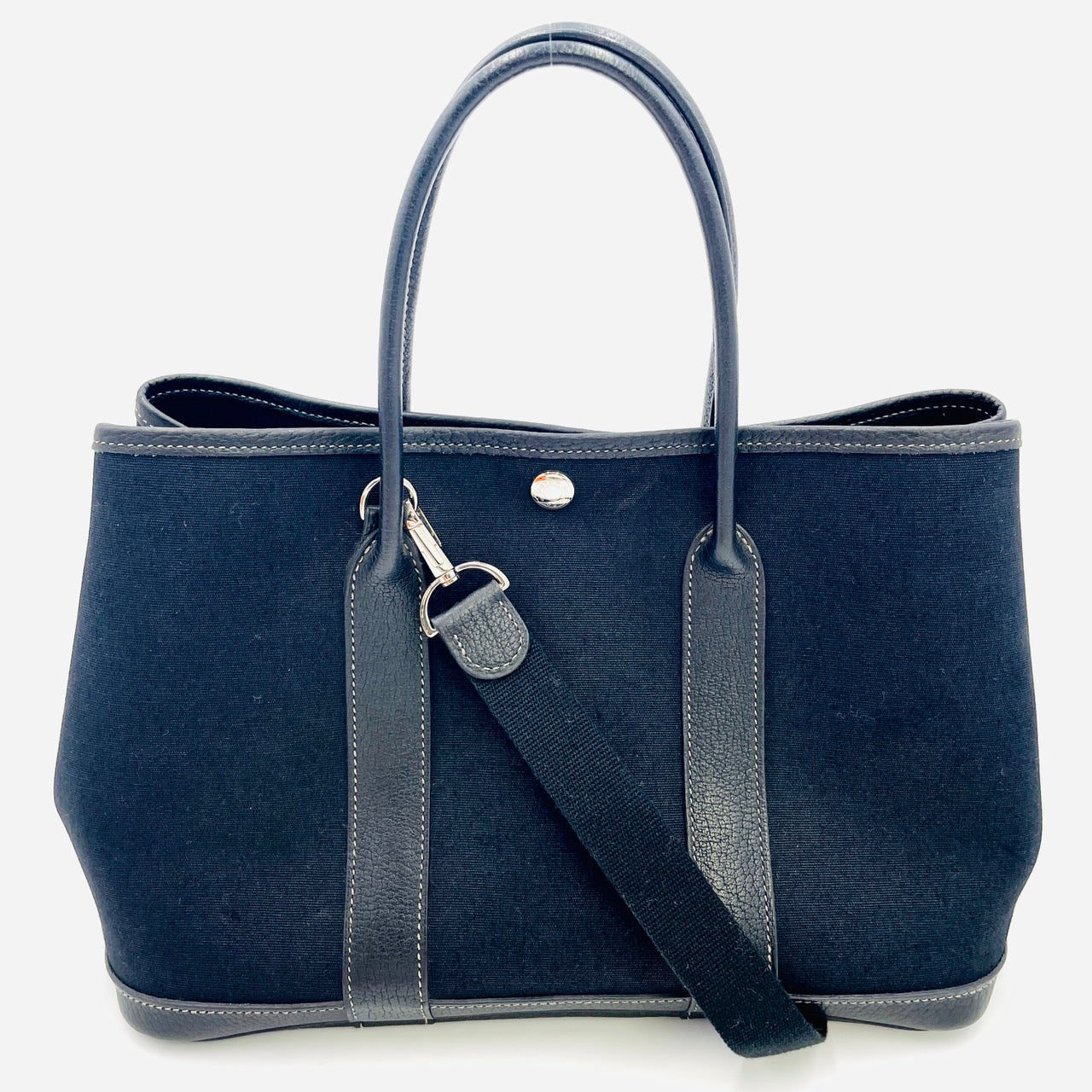 Hermes Garden Party TPM Toile Ash Black □H