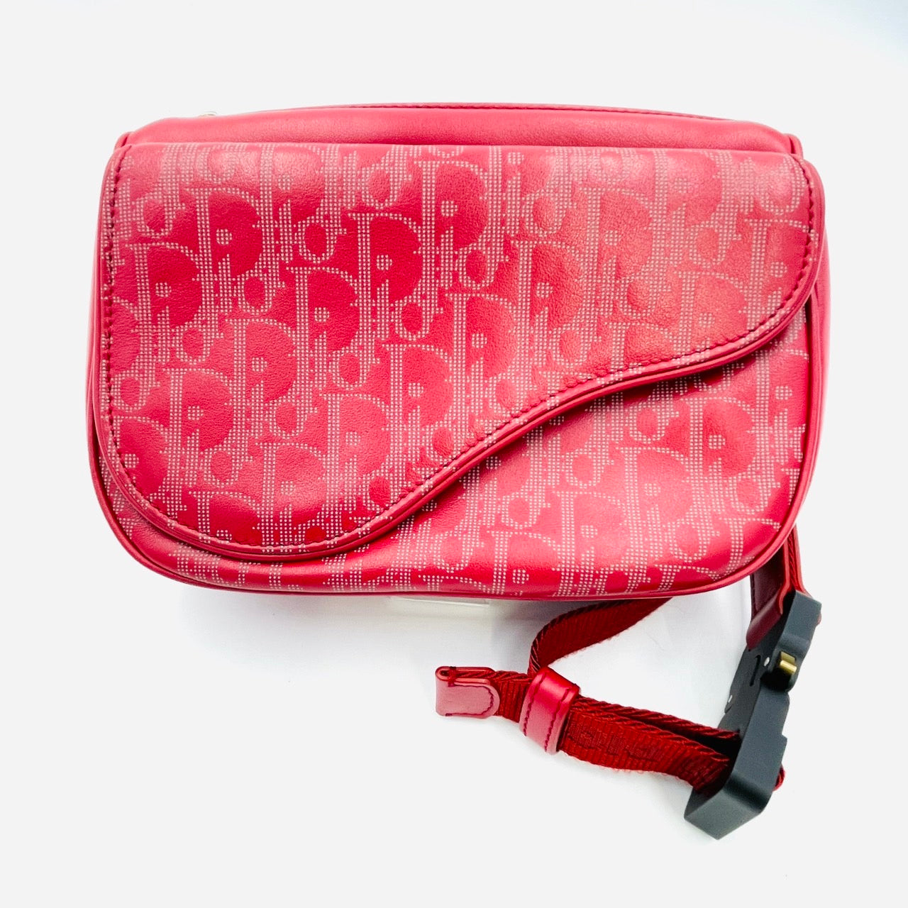DIOR OBLIQUE Galaxy Body Bag Red