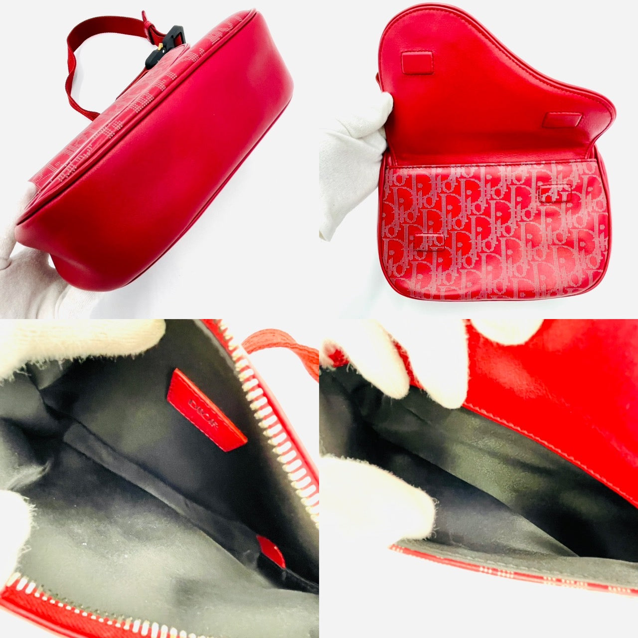 DIOR OBLIQUE Galaxy Body Bag Red