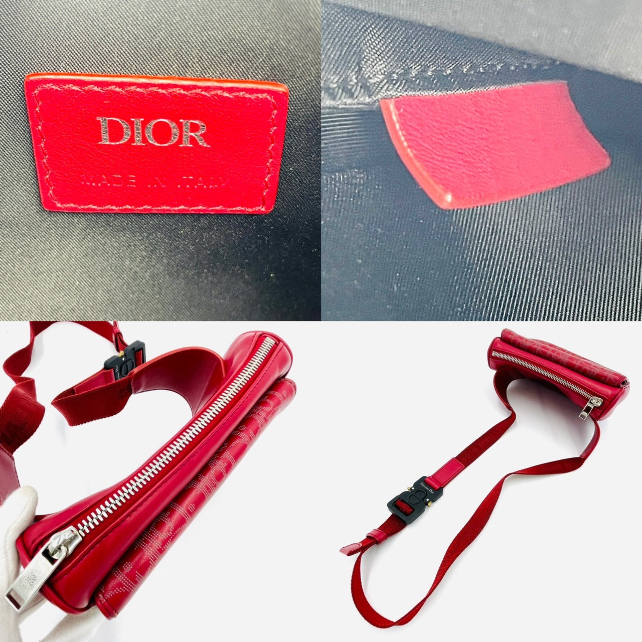 DIOR OBLIQUE Galaxy Body Bag Red
