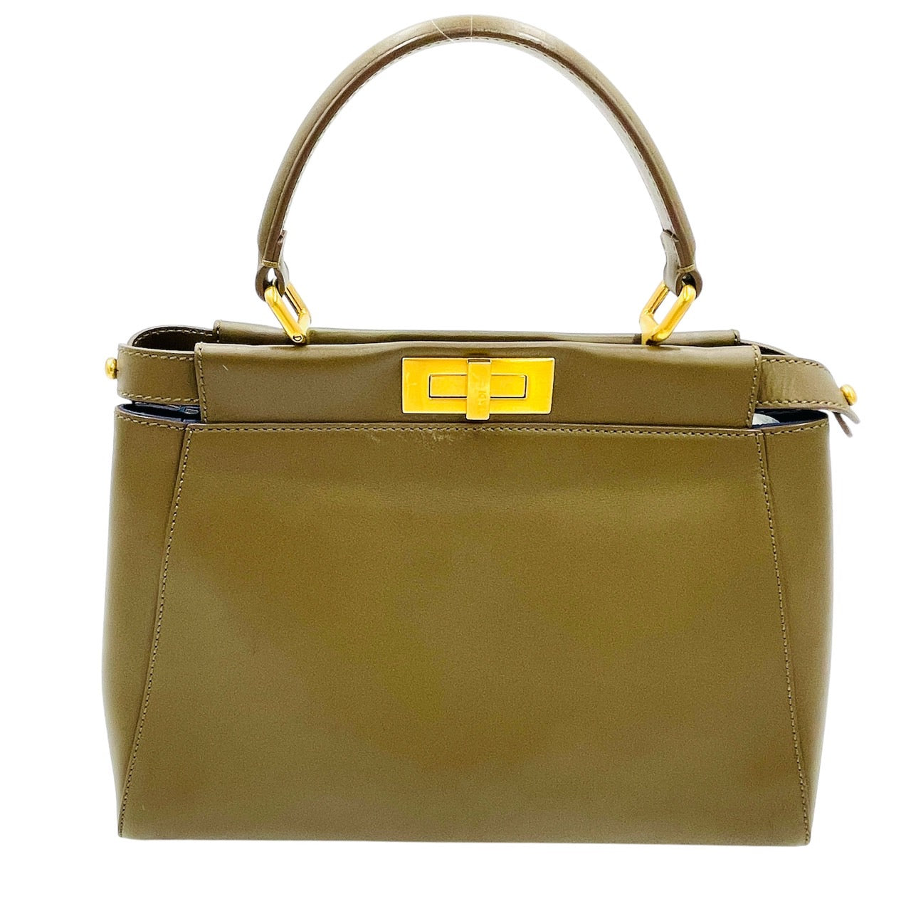 FENDI Peekaboo 2way Handbag Beige