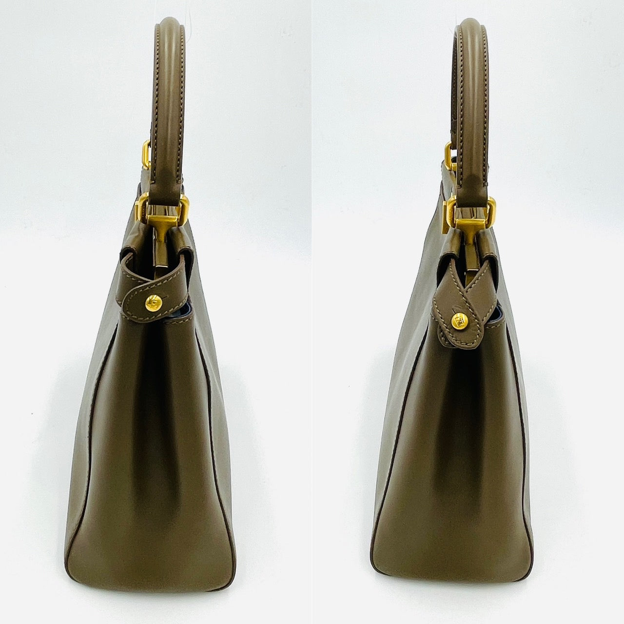 FENDI Peekaboo 2way Handbag Beige