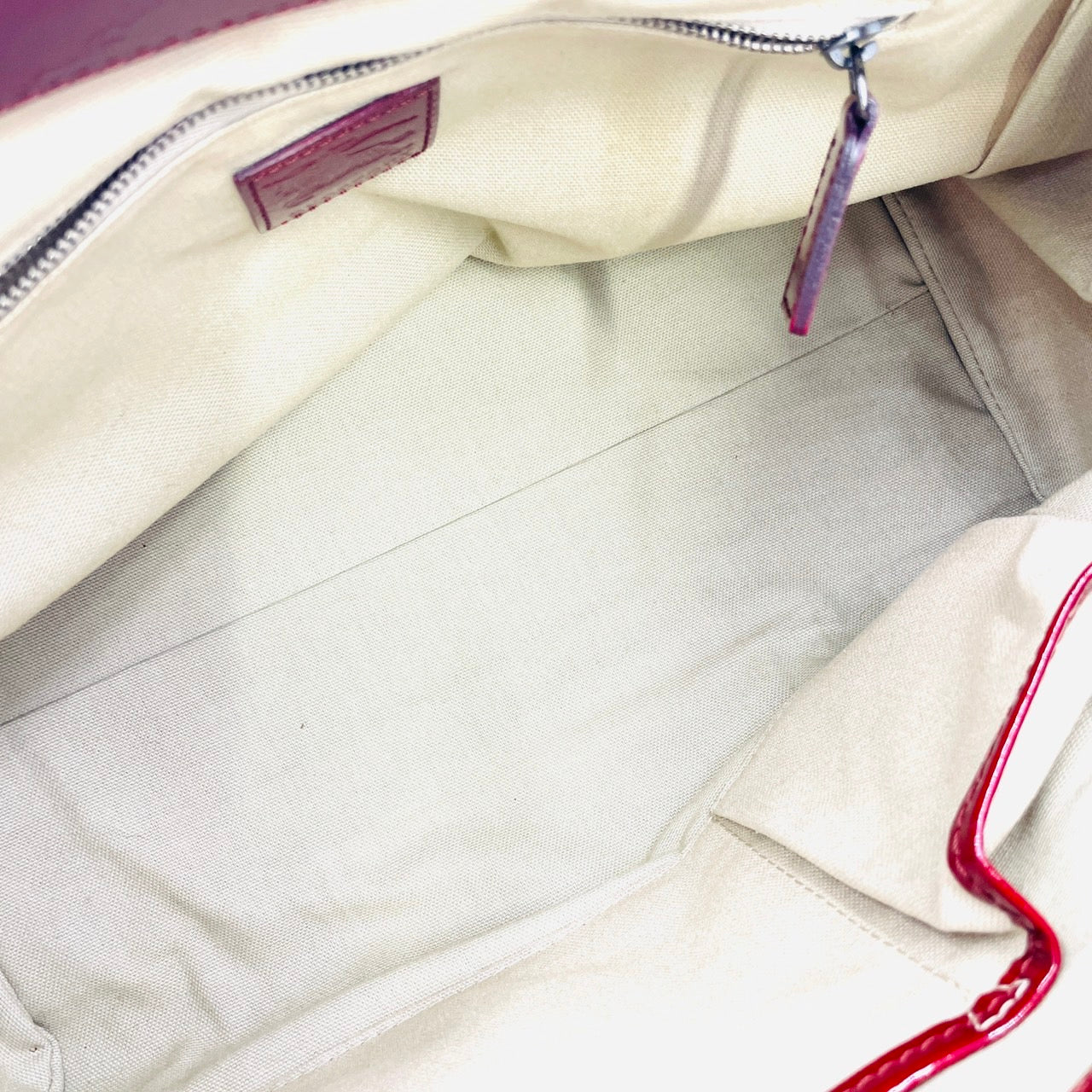 BURBERRY Handbag 2way Red Patent Leather