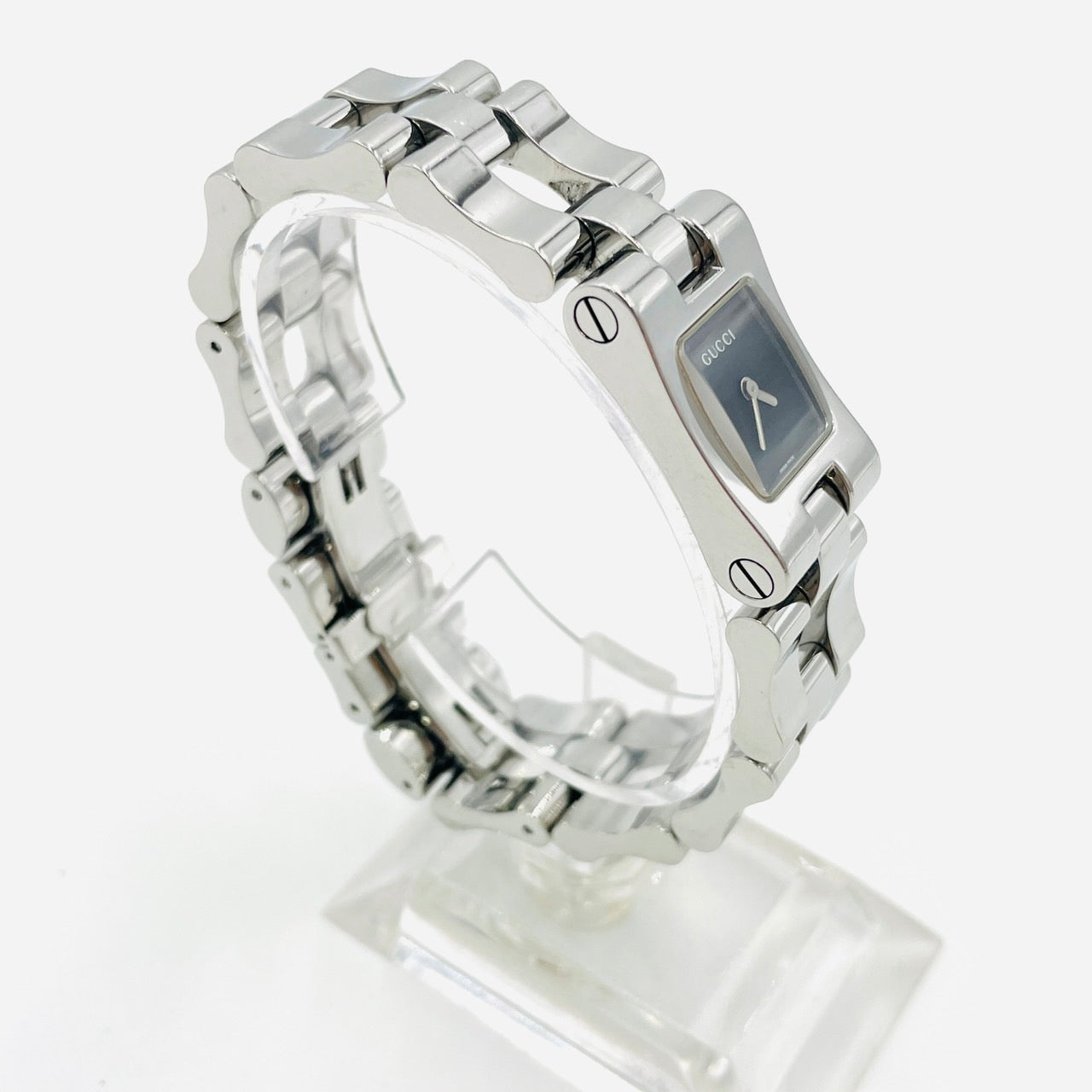 GUCCI WATCH Silver 2305L Quotes QZ Black Unisex