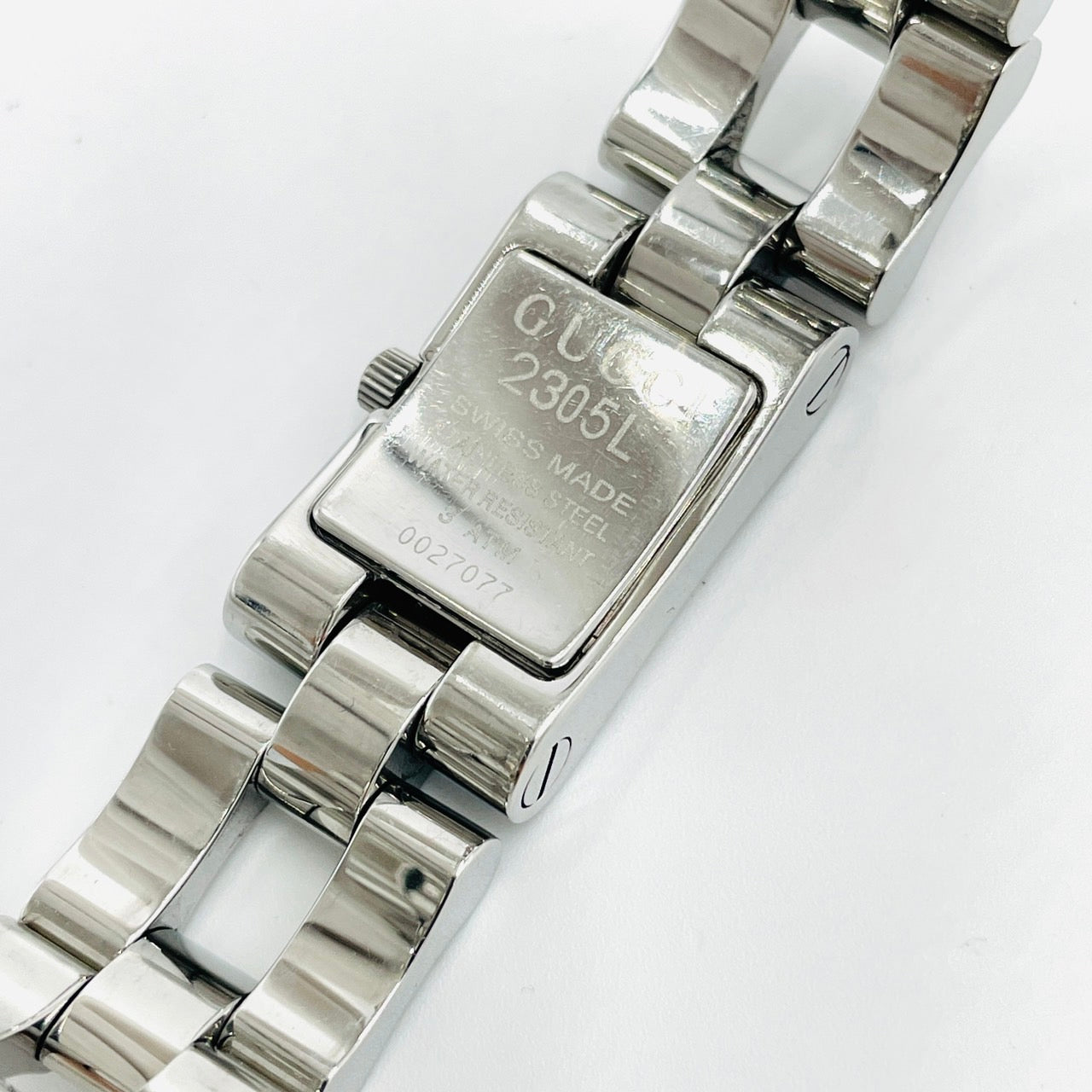 GUCCI WATCH Silver 2305L Quotes QZ Black Unisex