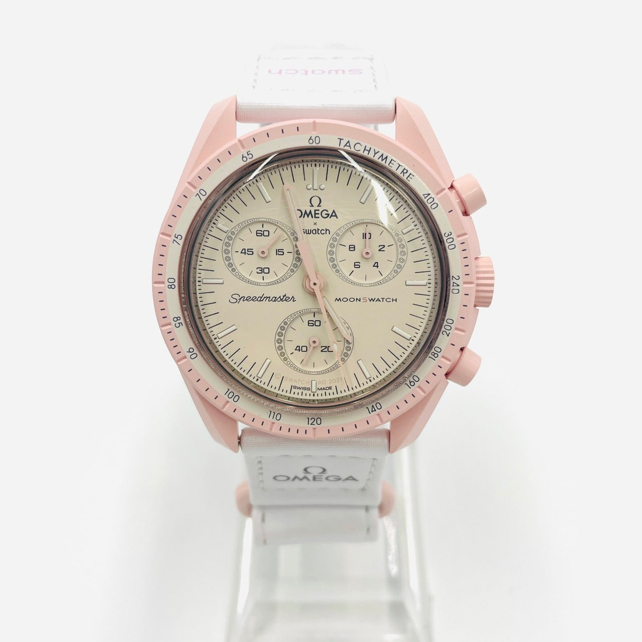 OMEGA×Swatch Speedmaster Bioceramic Moonswatch MISSION TO VENUS Pink