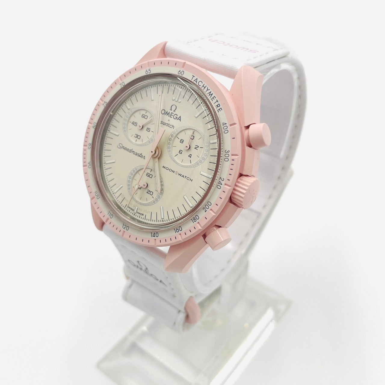 OMEGA×Swatch Speedmaster Bioceramic Moonswatch MISSION TO VENUS Pink