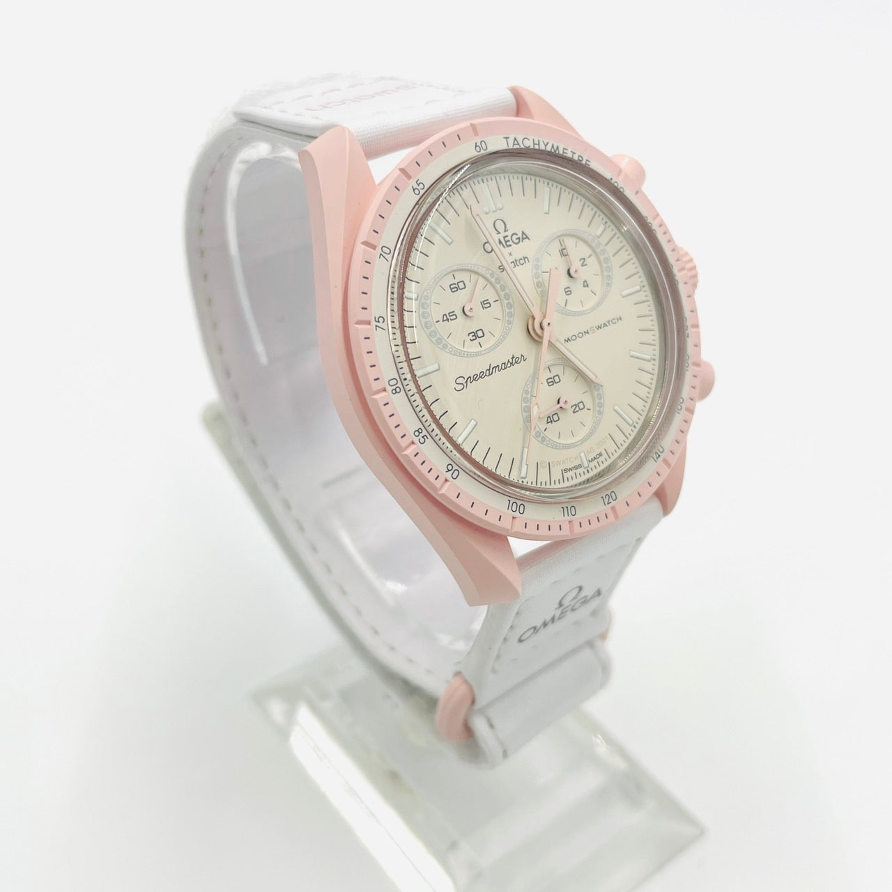 OMEGA×Swatch Speedmaster Bioceramic Moonswatch MISSION TO VENUS Pink