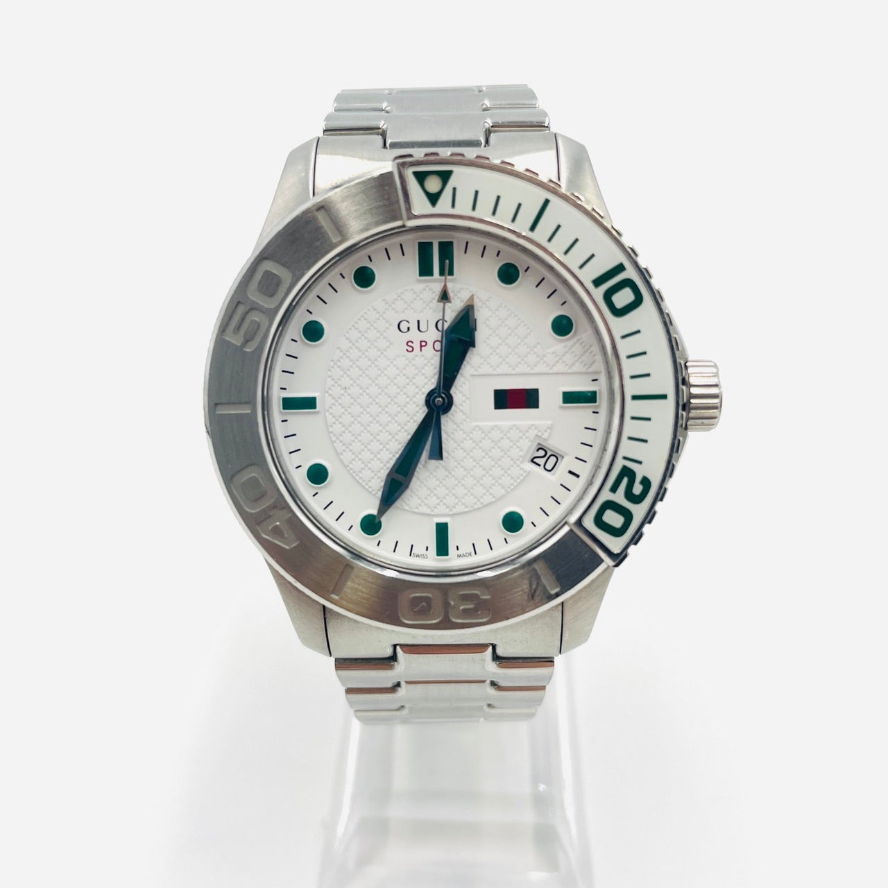 GUCCI WATCH Silver Quartz QZ Men