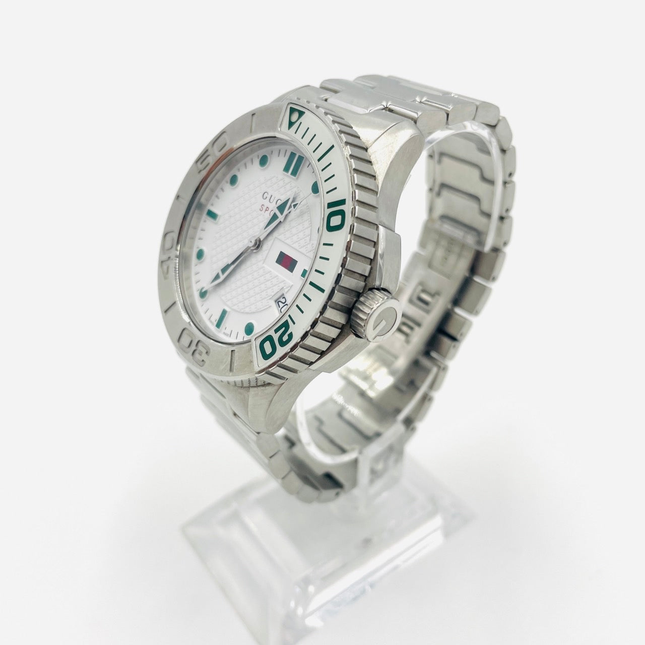 GUCCI WATCH Silver Quartz QZ Men