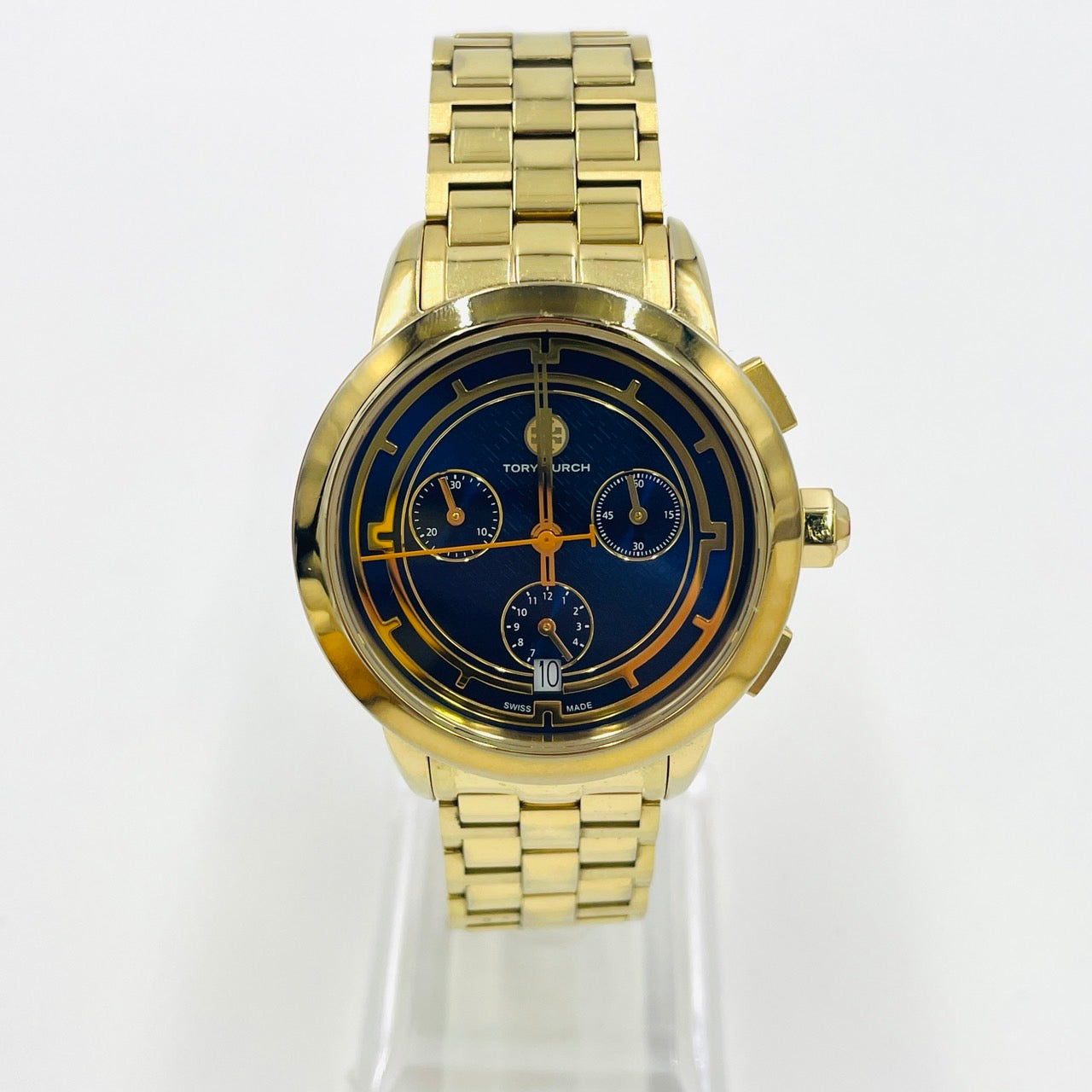 TORYBURCH Women Chronograph Date QZ Gold Blue
