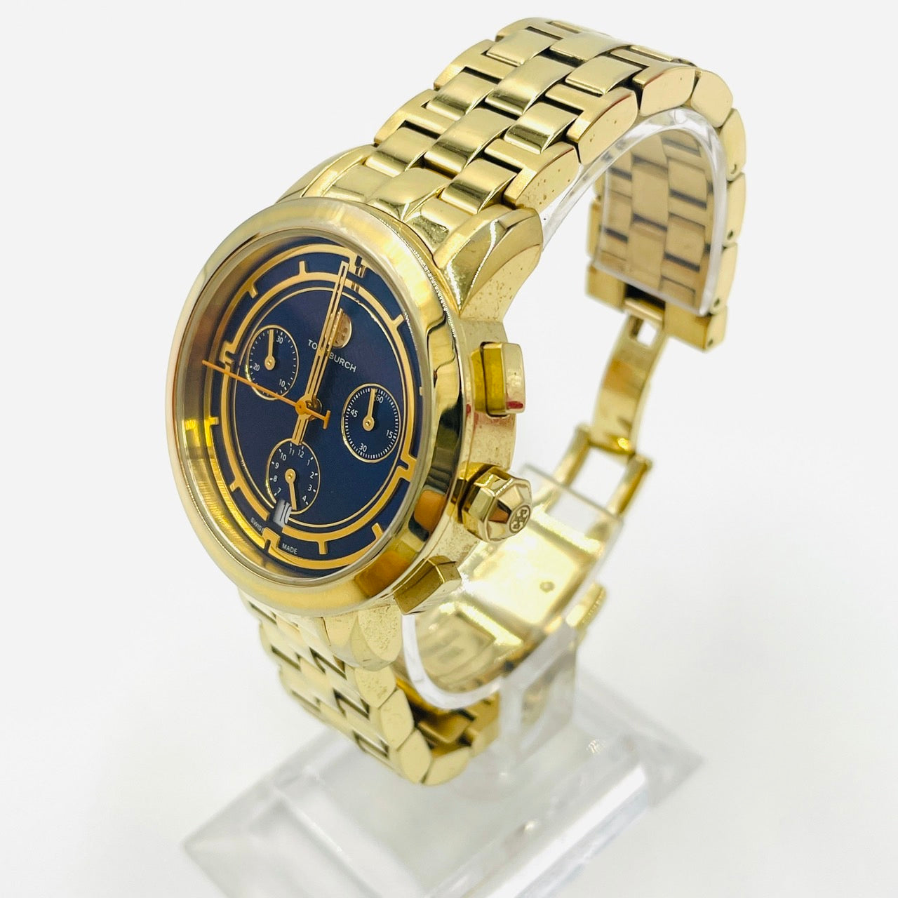 TORYBURCH Women Chronograph Date QZ Gold Blue