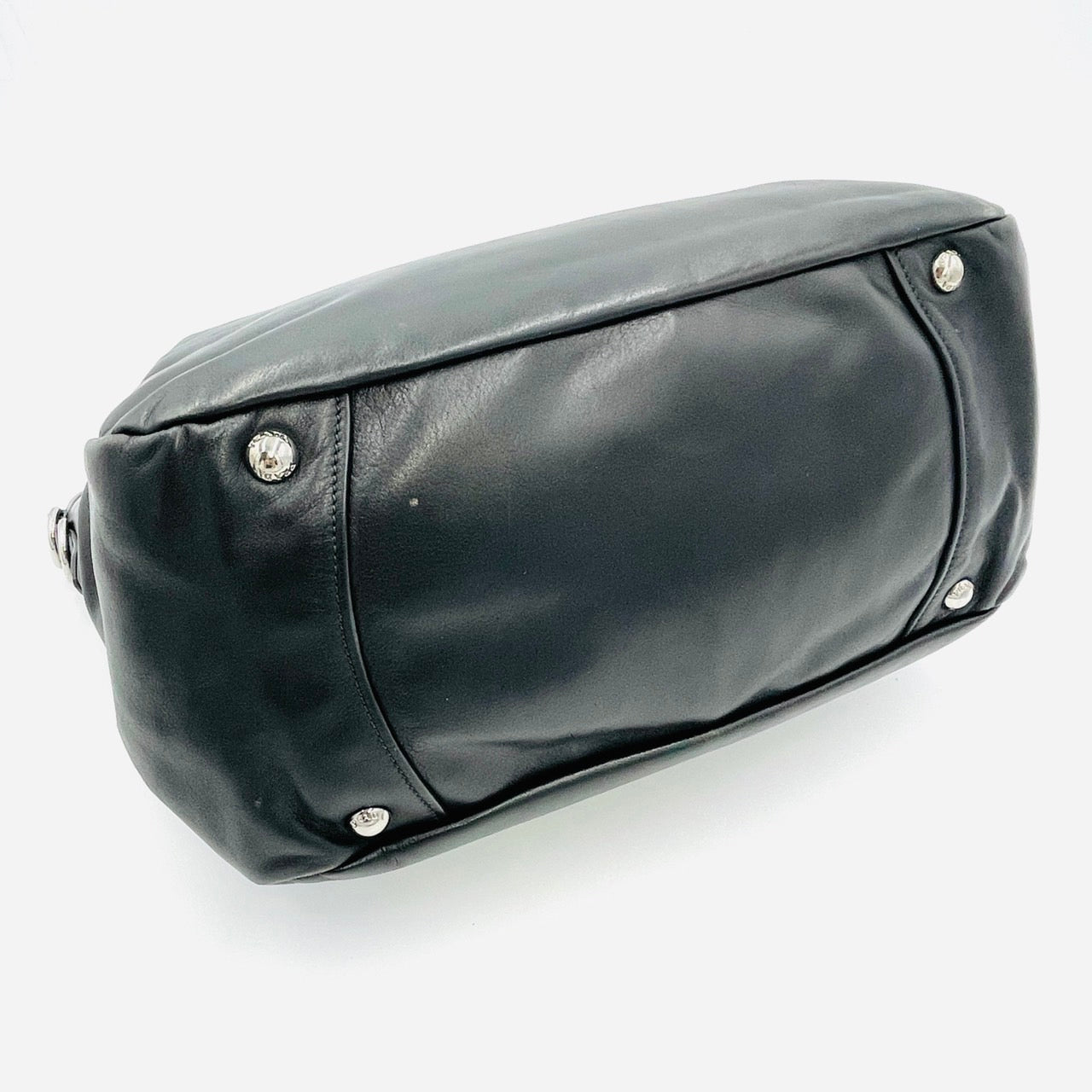 PRADA Tote Bag 2way Leather Black
