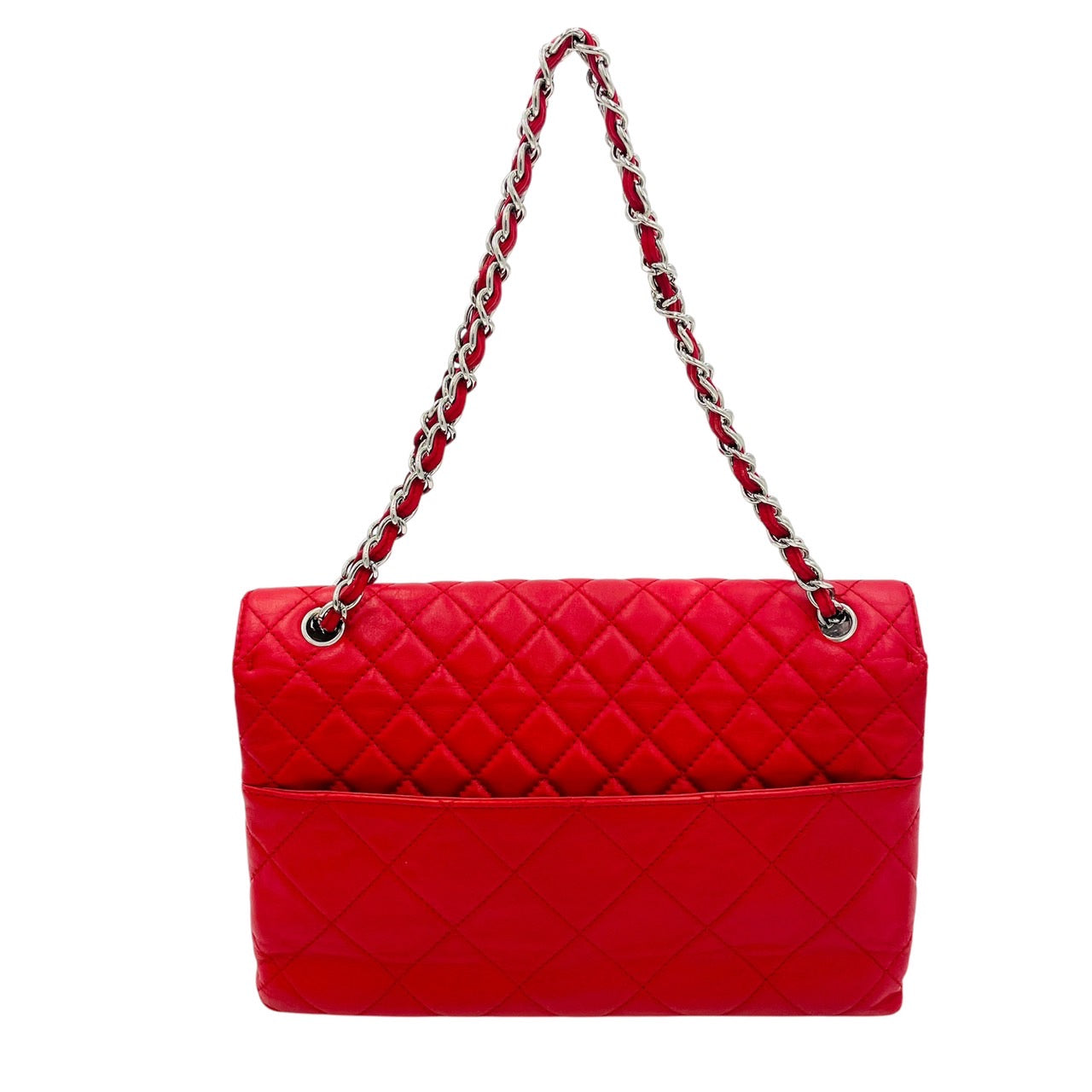 CHANEL MATRASSE Chain Shoulder Bag Red