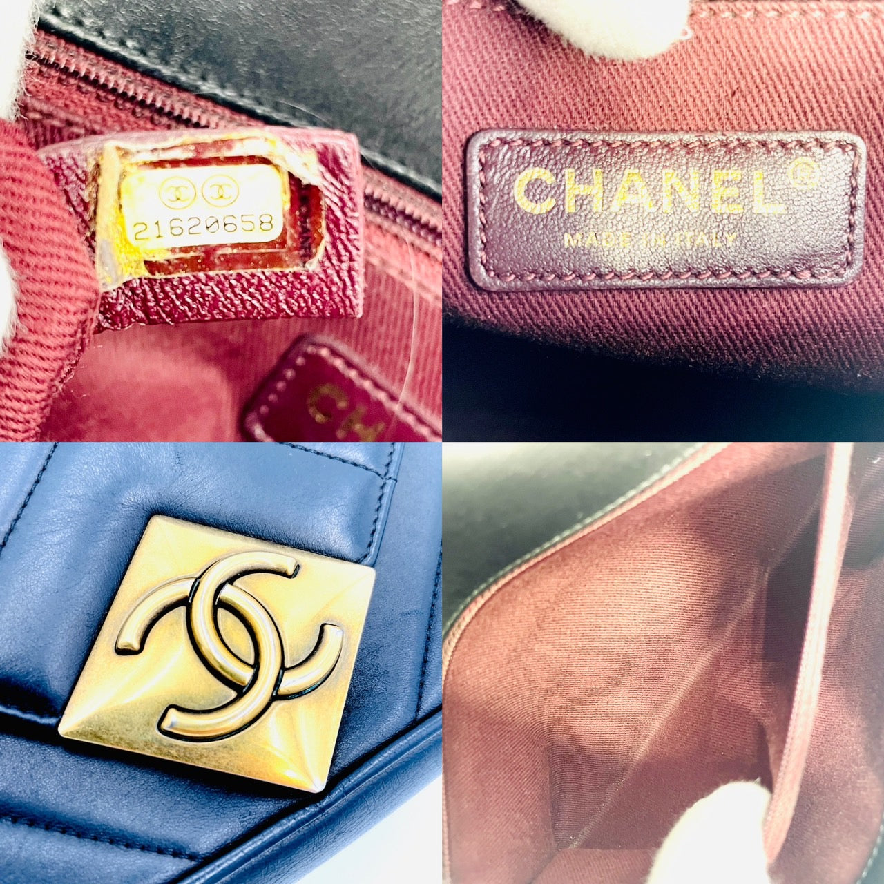 CHANEL MATRASSE Black Lamb Skin Chain Shoulder Bag