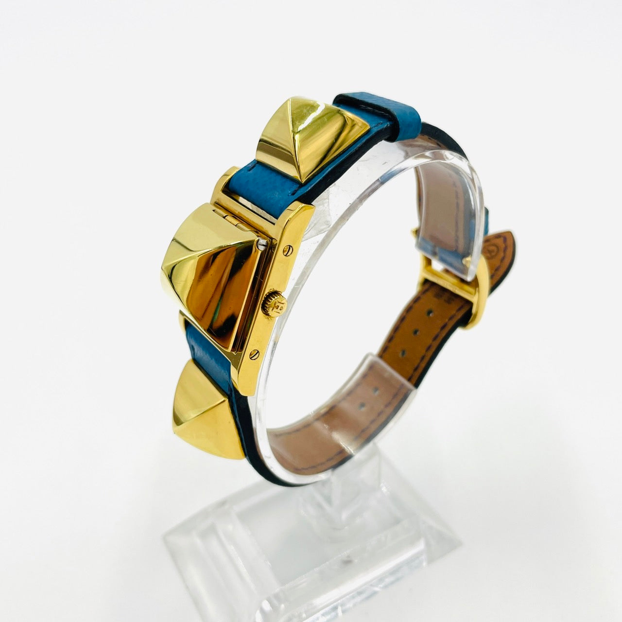 HERMES Medor Women Watch Leather Blue QZ