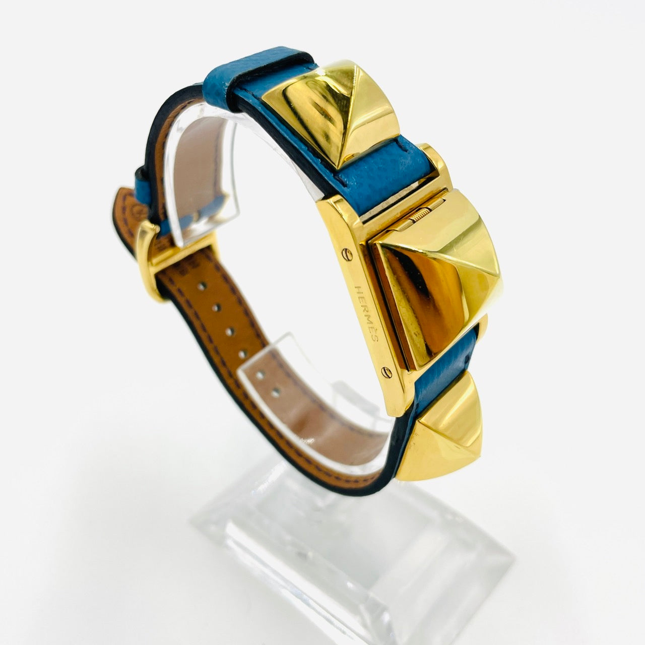 HERMES Medor Women Watch Leather Blue QZ