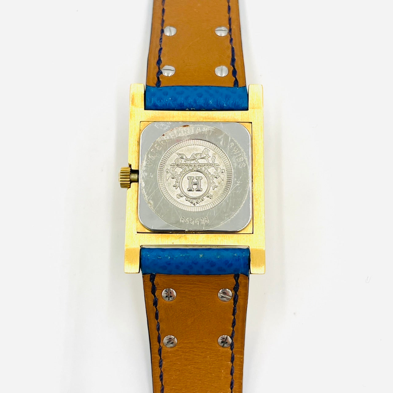 HERMES Medor Women Watch Leather Blue QZ