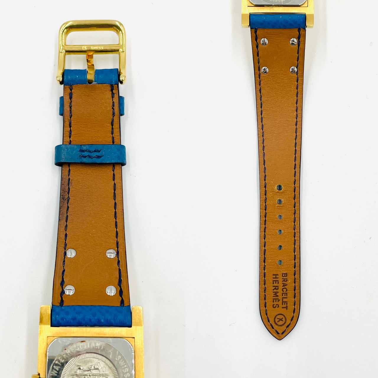 HERMES Medor Women Watch Leather Blue QZ