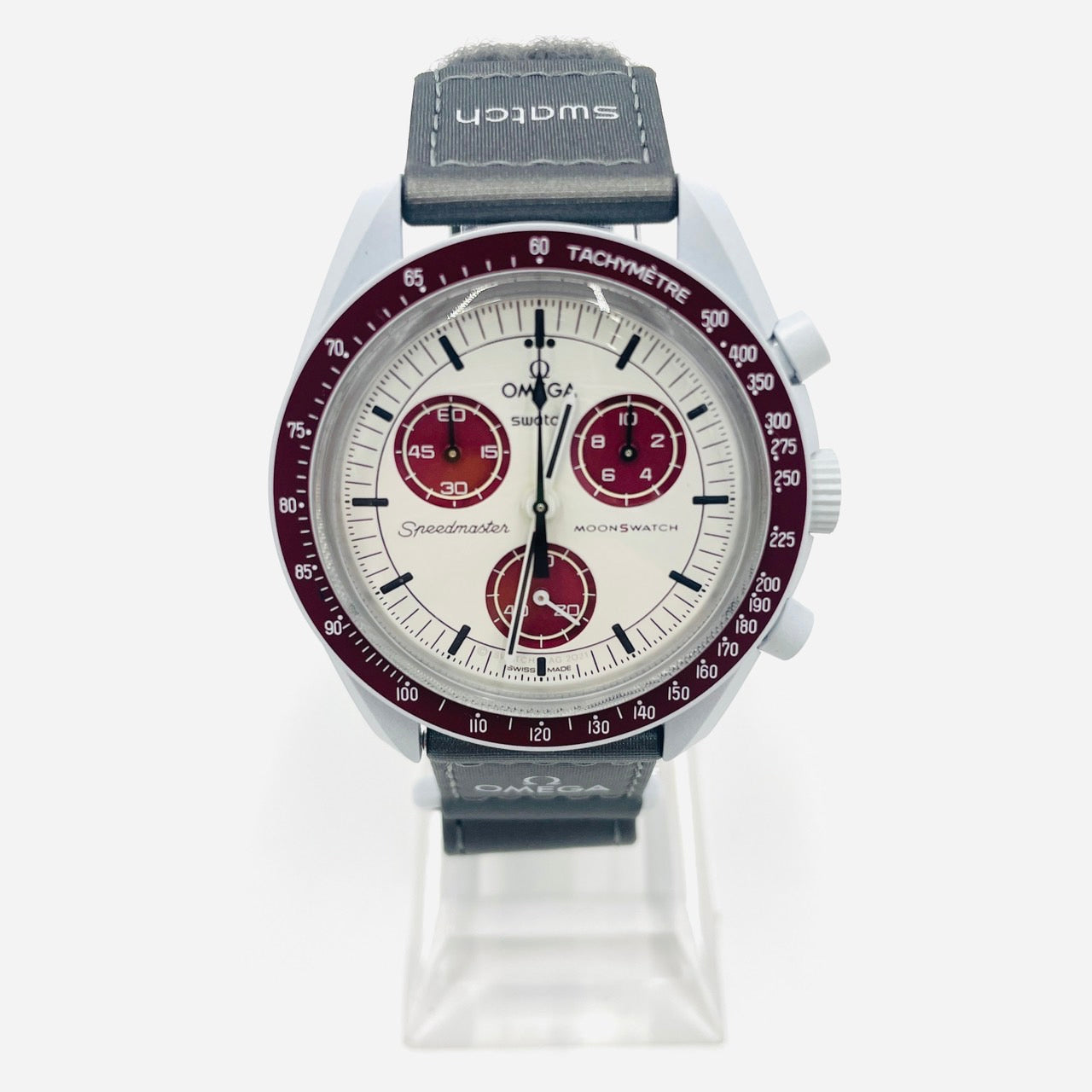 OMEGA×Swatch Speedmaster Bioceramic Moonswatch MISSION TO PLUTO Blue×Red