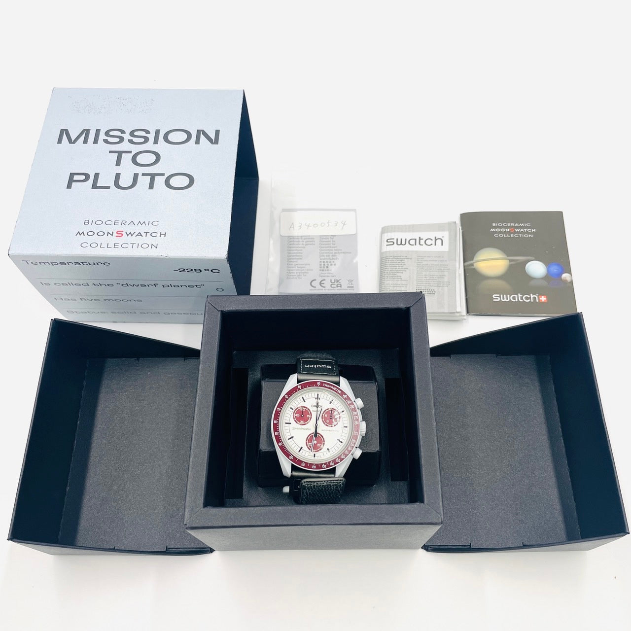 OMEGA×Swatch Speedmaster Bioceramic Moonswatch MISSION TO PLUTO Blue×Red