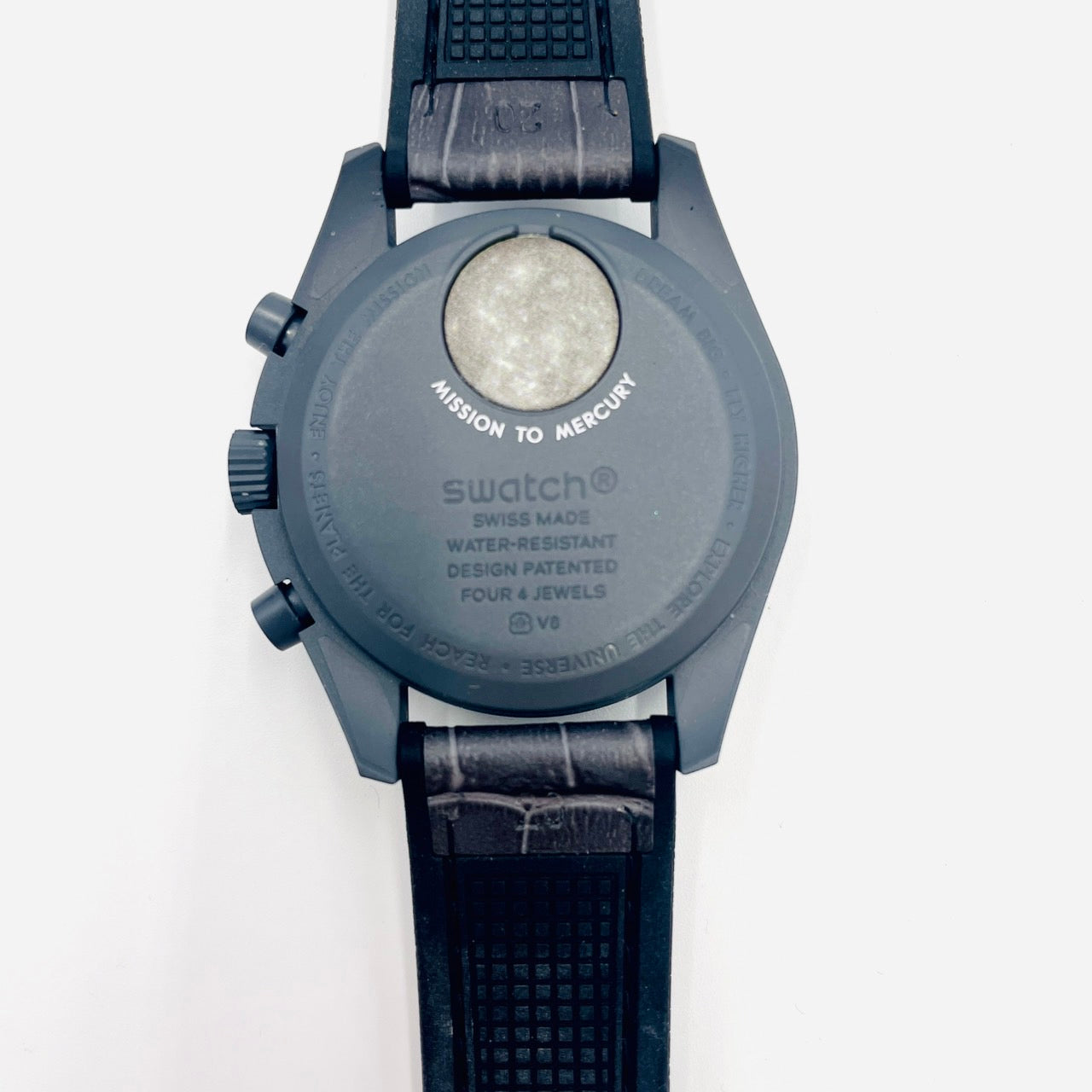 OMEGA×Swatch Bioceramic Gray Leather Moonswatch MISSION TO MERCURY