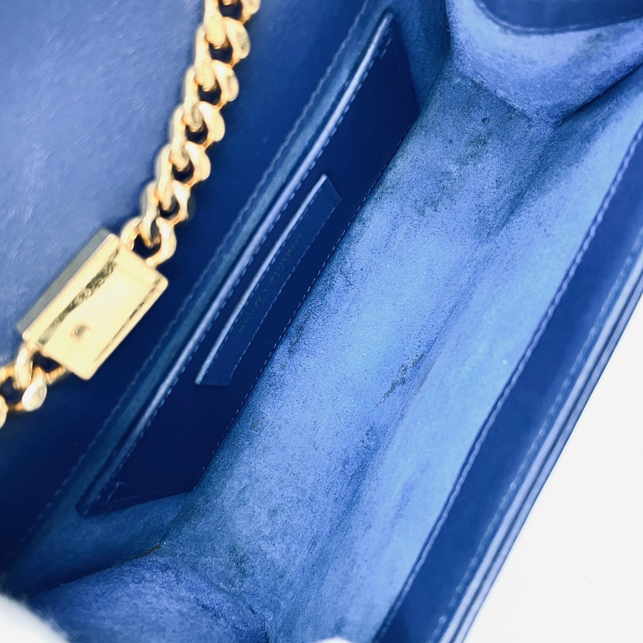 SAINT LAURENT Kate Chain Shoulder Bag Blue