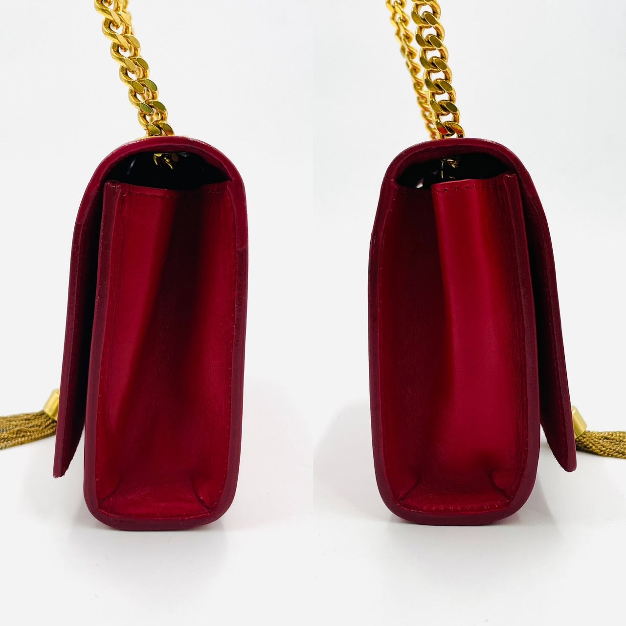 SAINT LAURENT Kate Chain Shoulder Bag Red