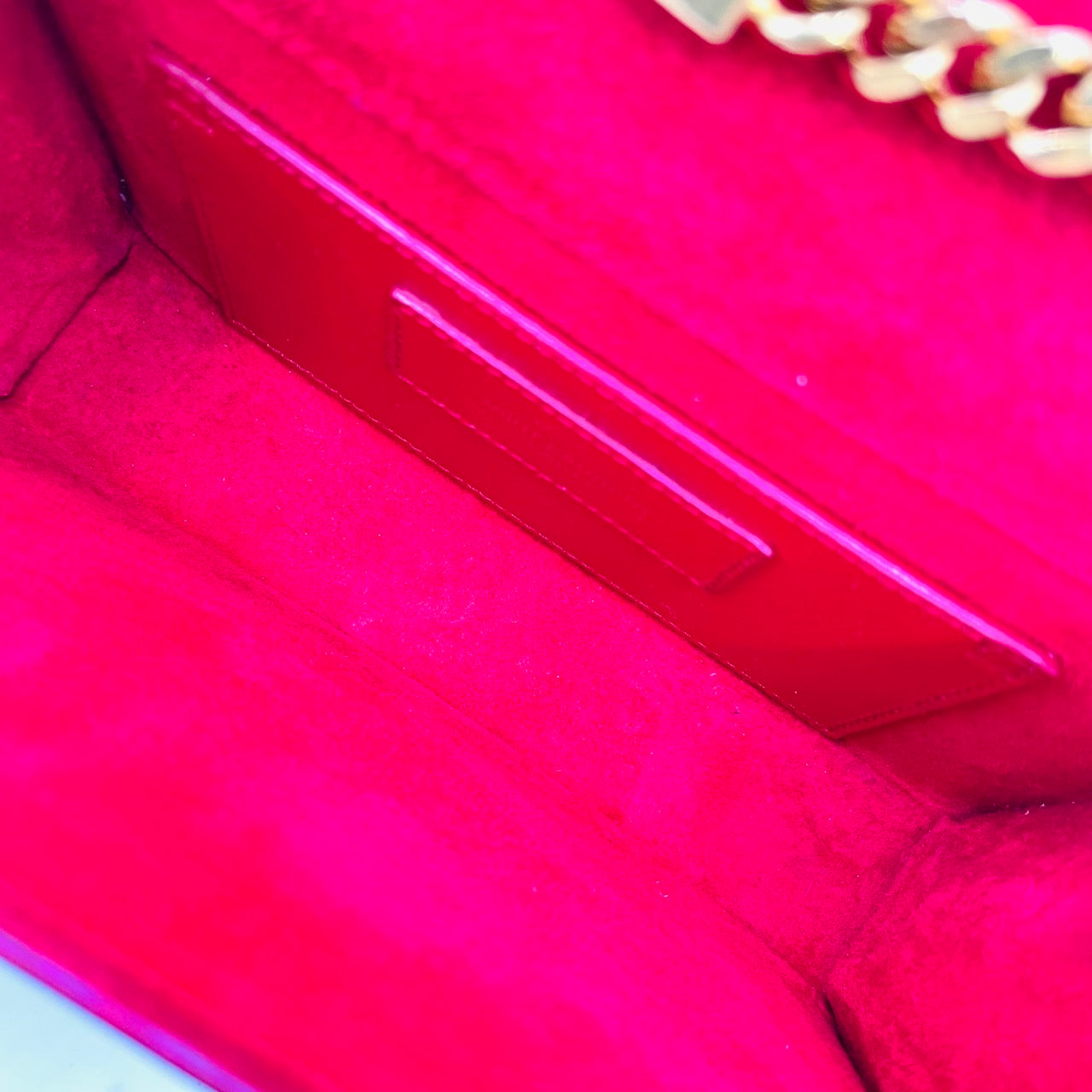 SAINT LAURENT Kate Chain Shoulder Bag Red