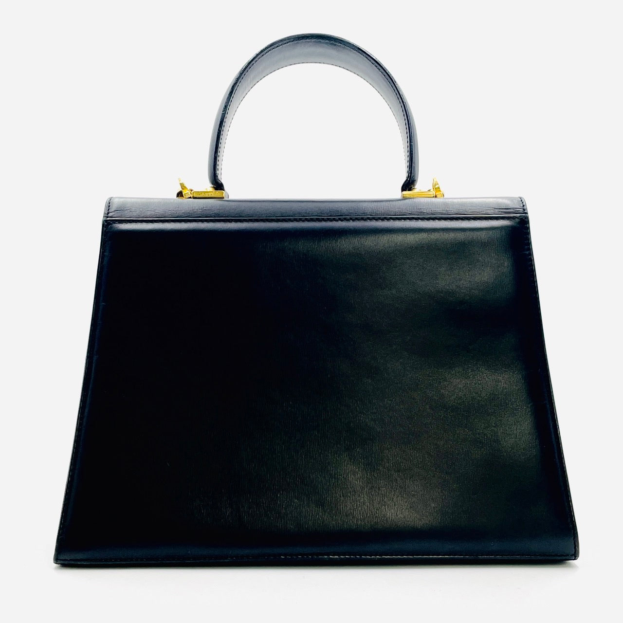 Salvatore Ferragamo 2Way Gancini Black Chain Leather Hand Bag