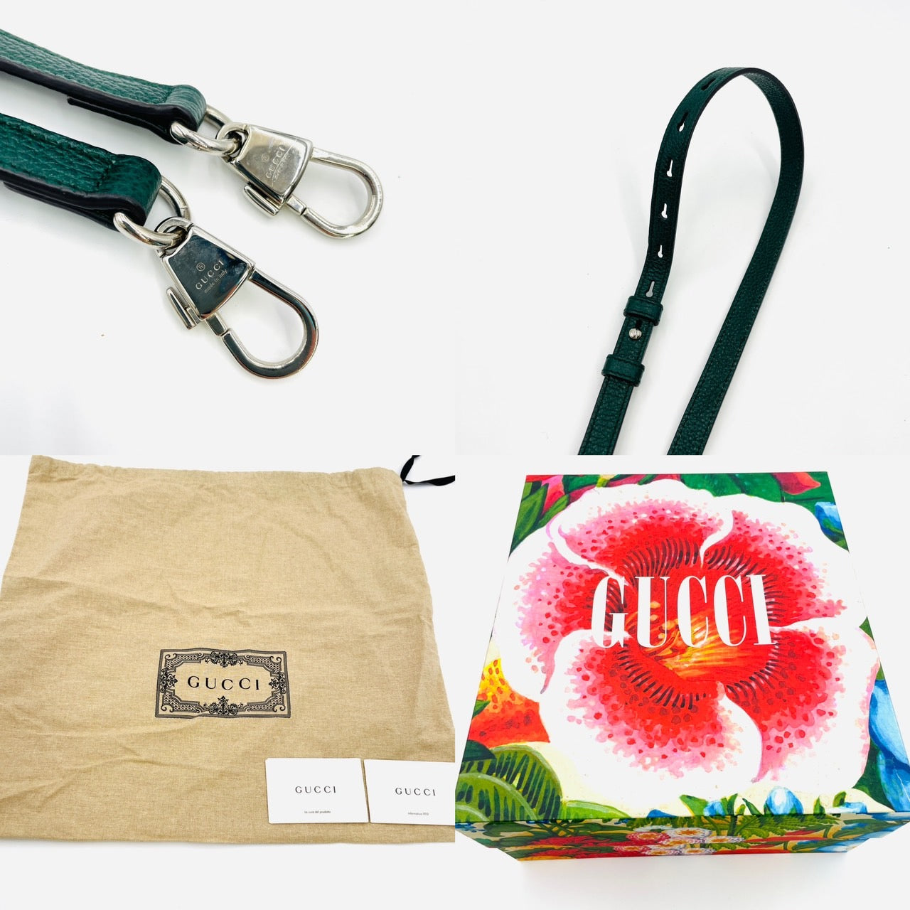 GUCCI Zumi Leather Hand bag 2way Green