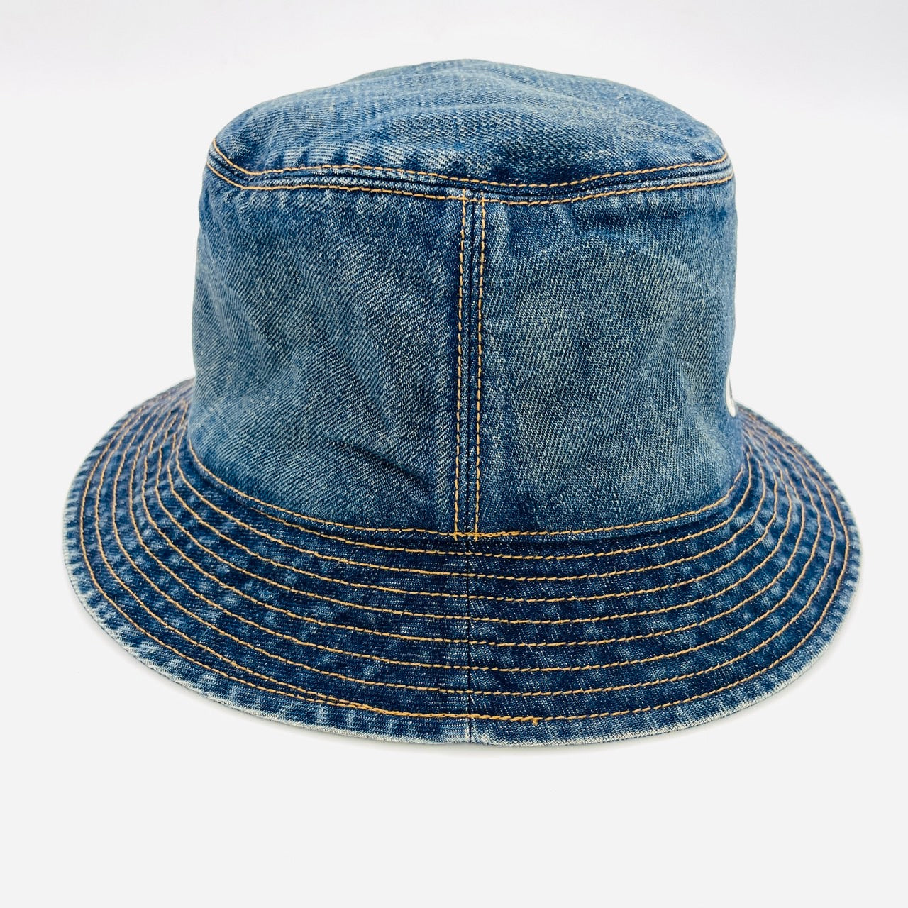 CELINE Bucket Hat Union Wash Denim Size Medium Blue Cotton