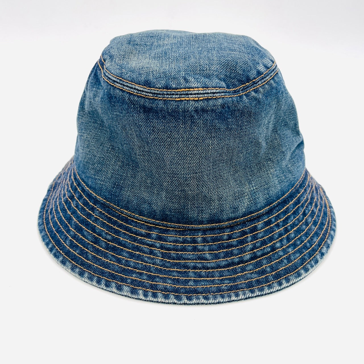 CELINE Bucket Hat Union Wash Denim Size Medium Blue Cotton